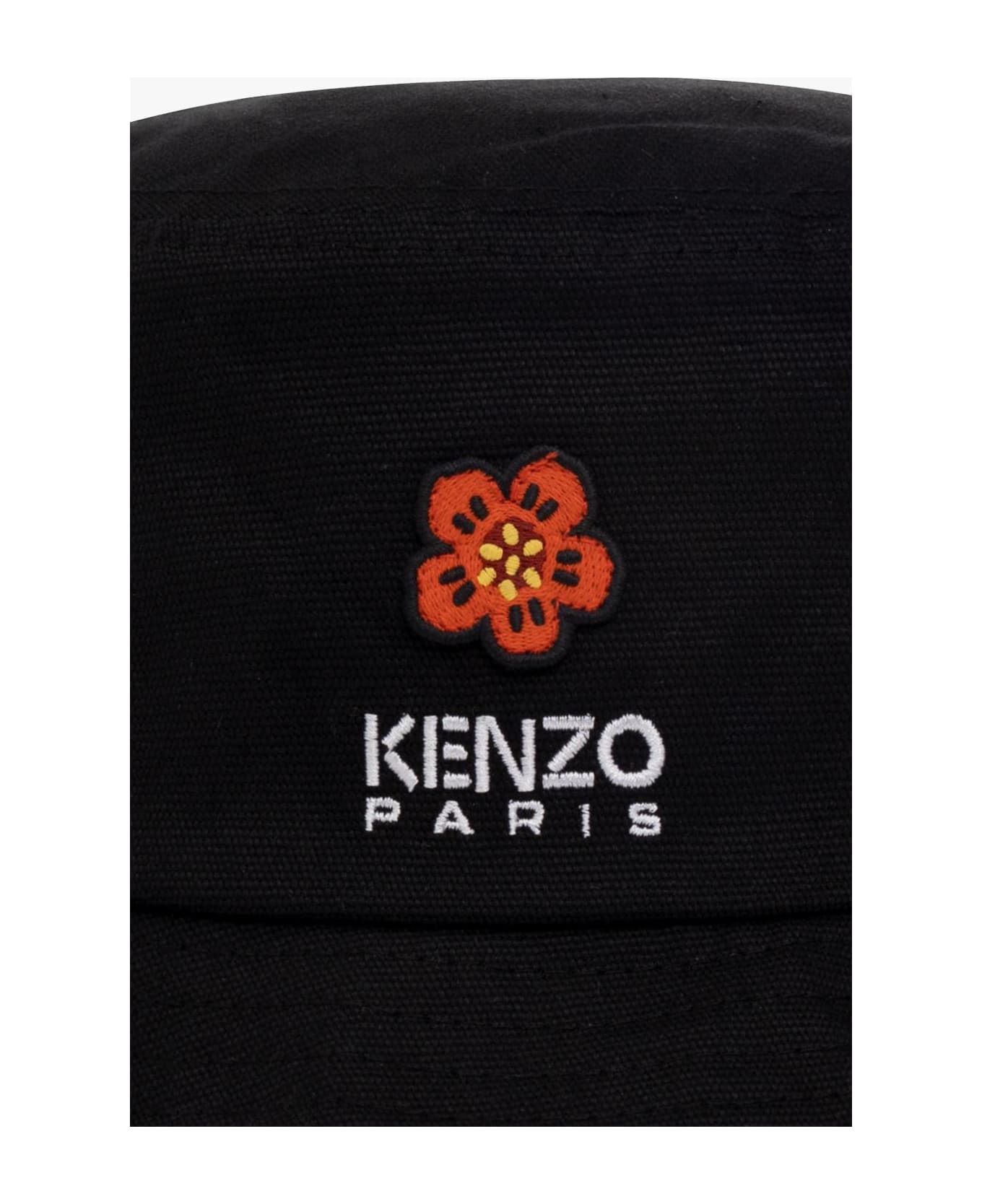 Kenzo Bucket Hat With Logo - Nero