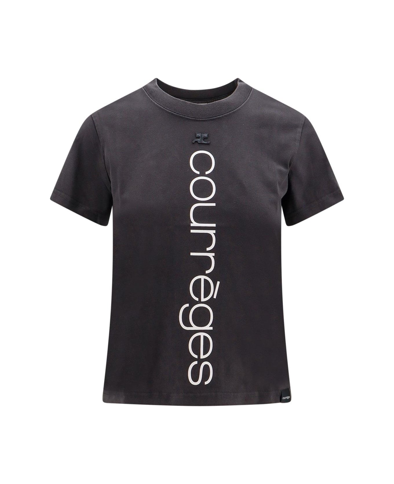 Courrèges Ac Straight Stonewashed T-shirt - Grey