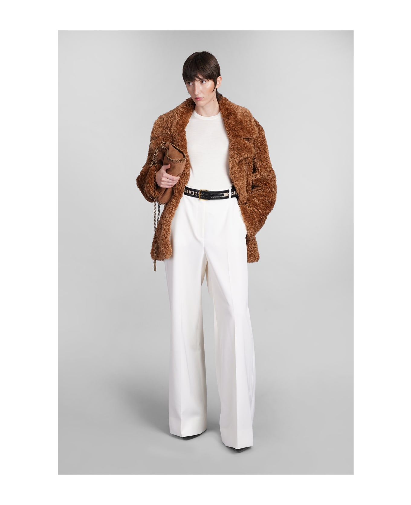 Stella McCartney Pants In Beige Wool - beige