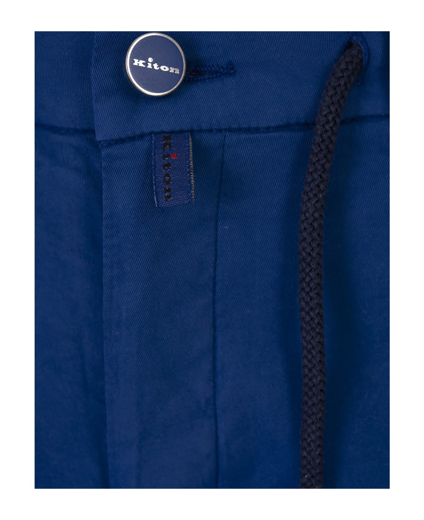 Kiton Cobalt Blue Bermuda Shorts With Drawstring - Blue ショートパンツ
