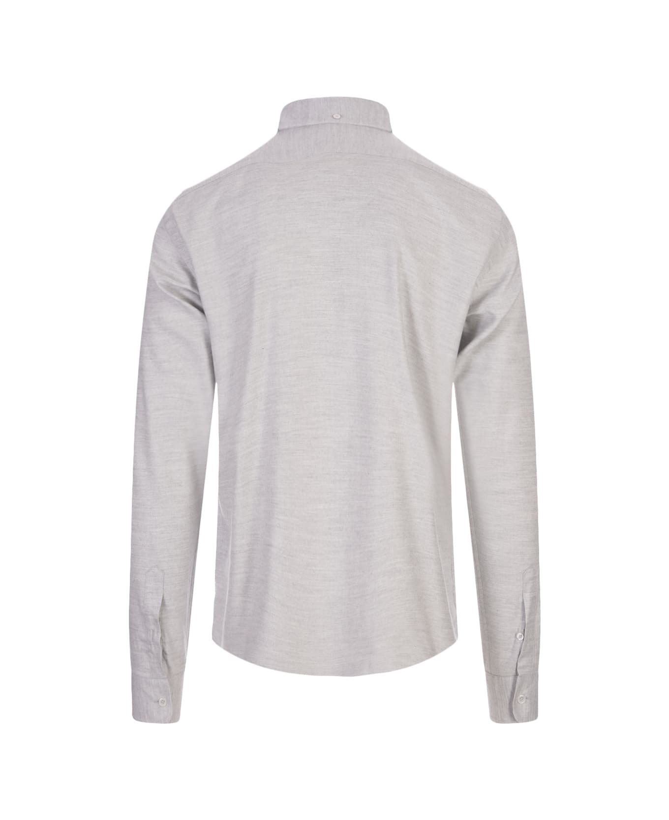 Fedeli Melange Light Grey Shirt - Grey