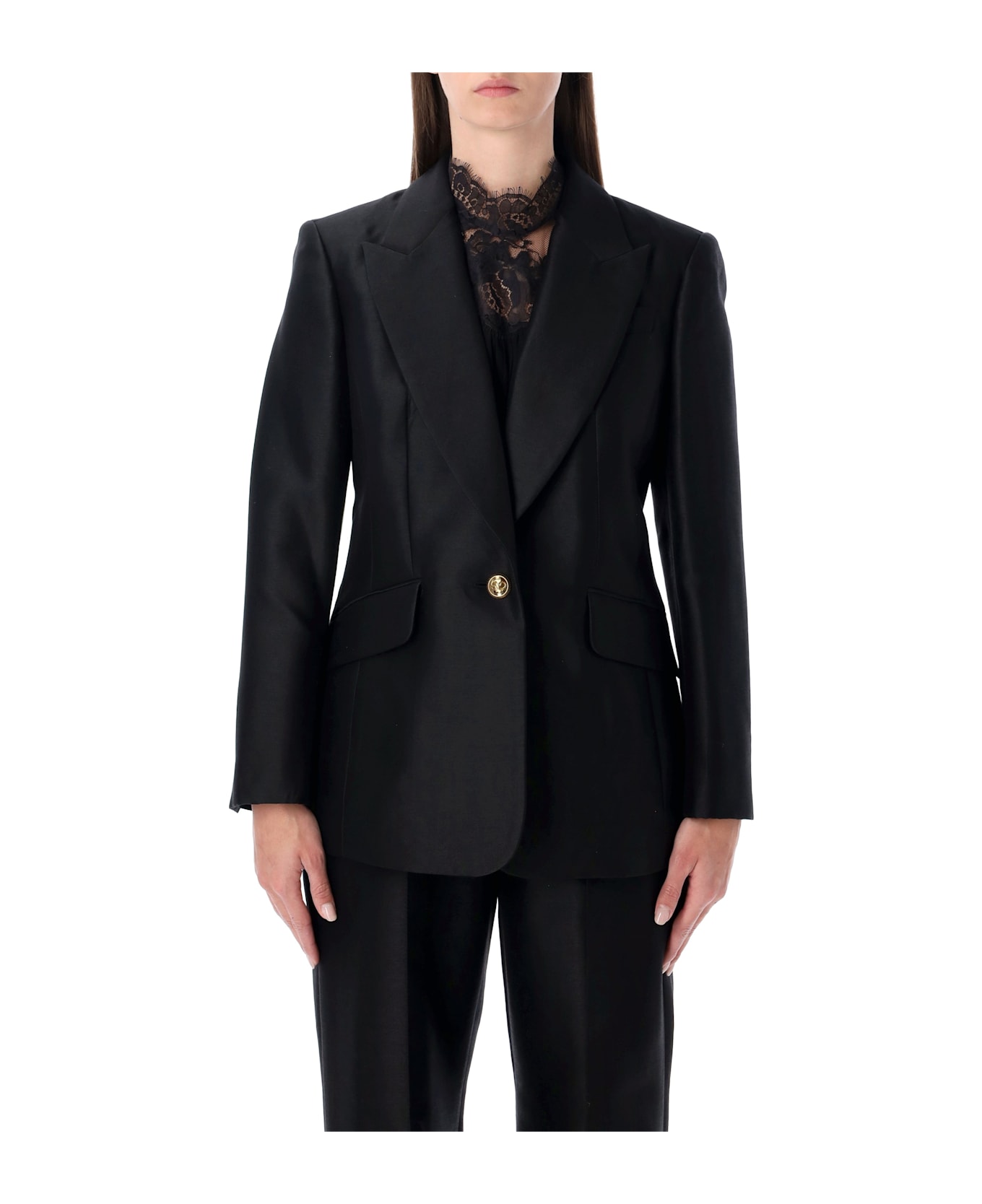 Zimmermann Hypnotic Wool-silk Blend Tailored Jacket - BLACK