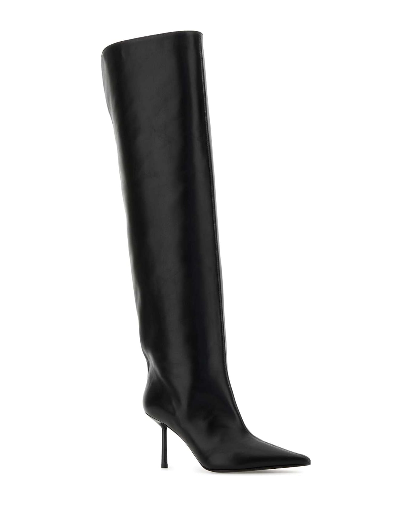 Le Silla Black Leather Bella Boots - NERO