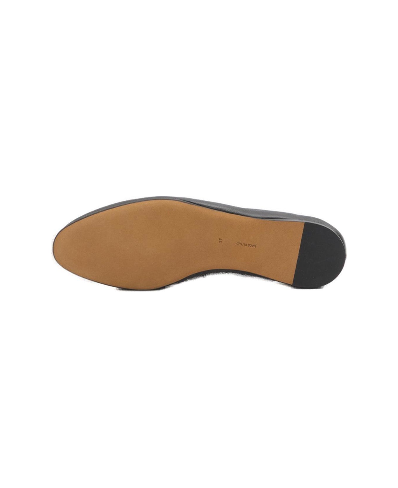 The Row Awar Flat Loafers - BLACK