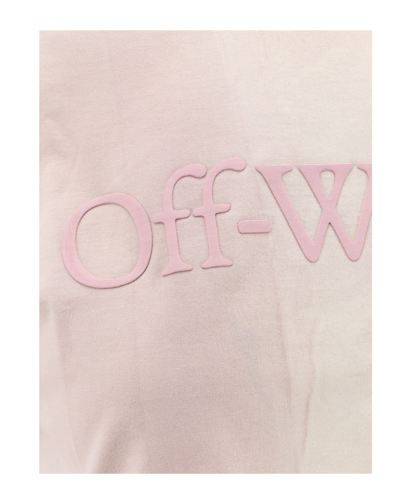 Off-White Laundry Cropped T-shirt - Pink