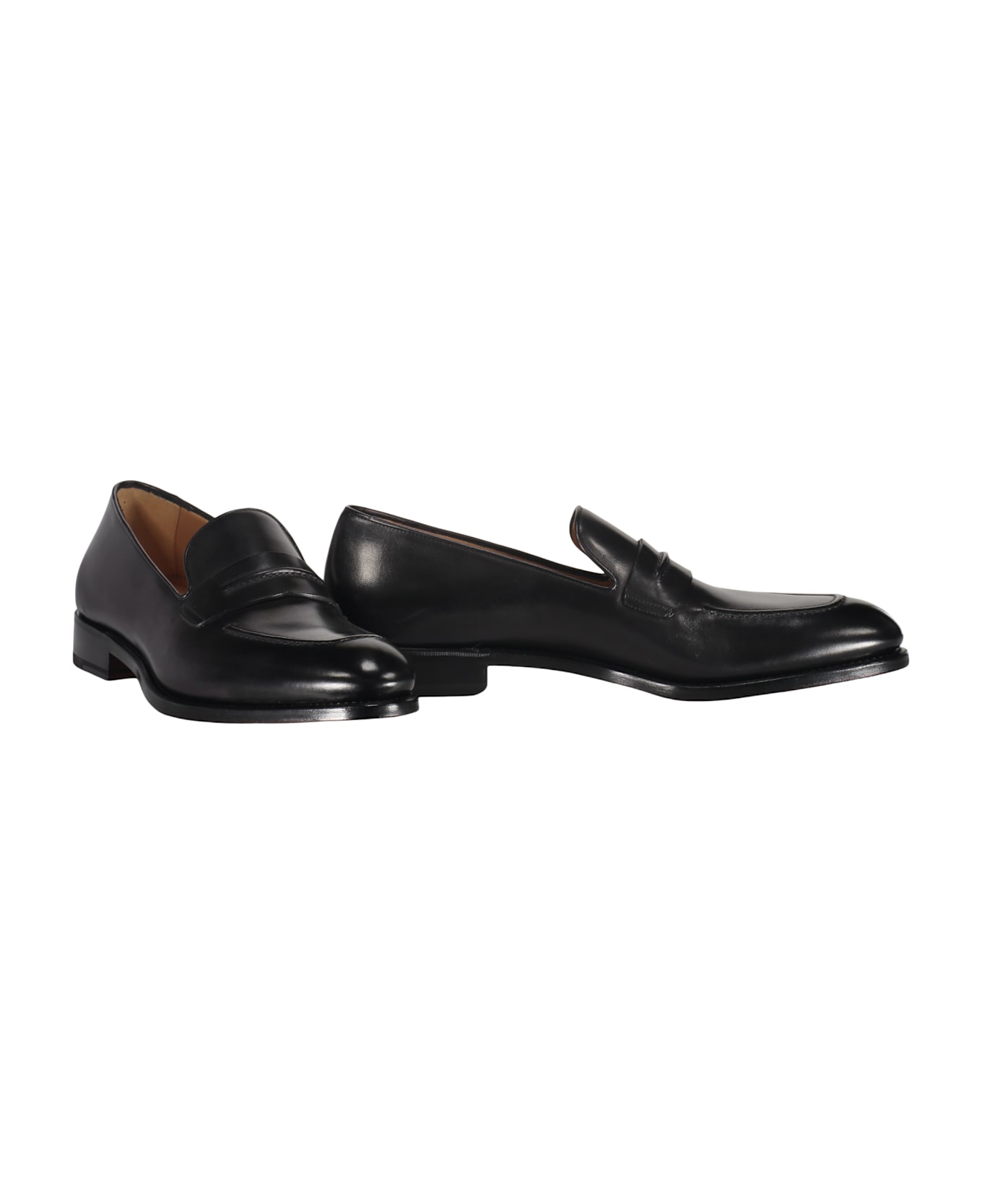 Ferragamo Leather Loafers - black