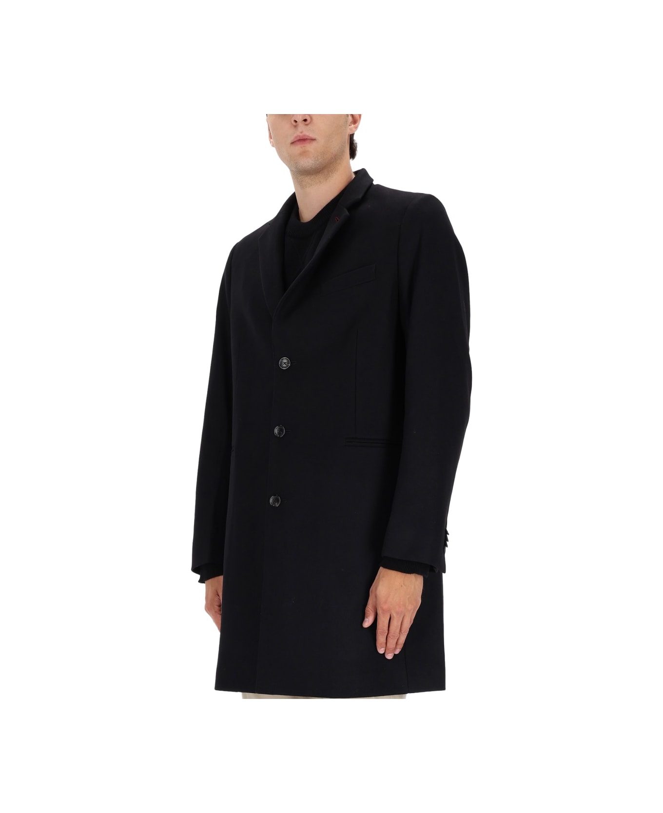 PS by Paul Smith Wool Coat - BLACK