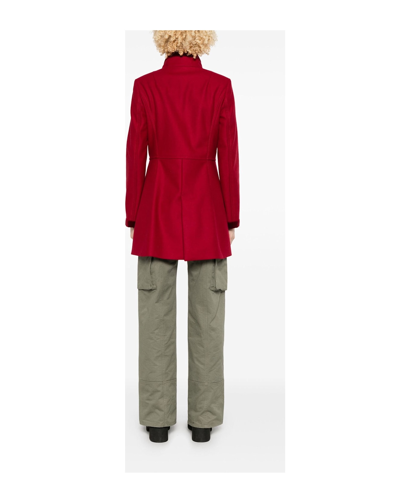 Fay Red Virgin Wool Blend Virginia Coat - Red