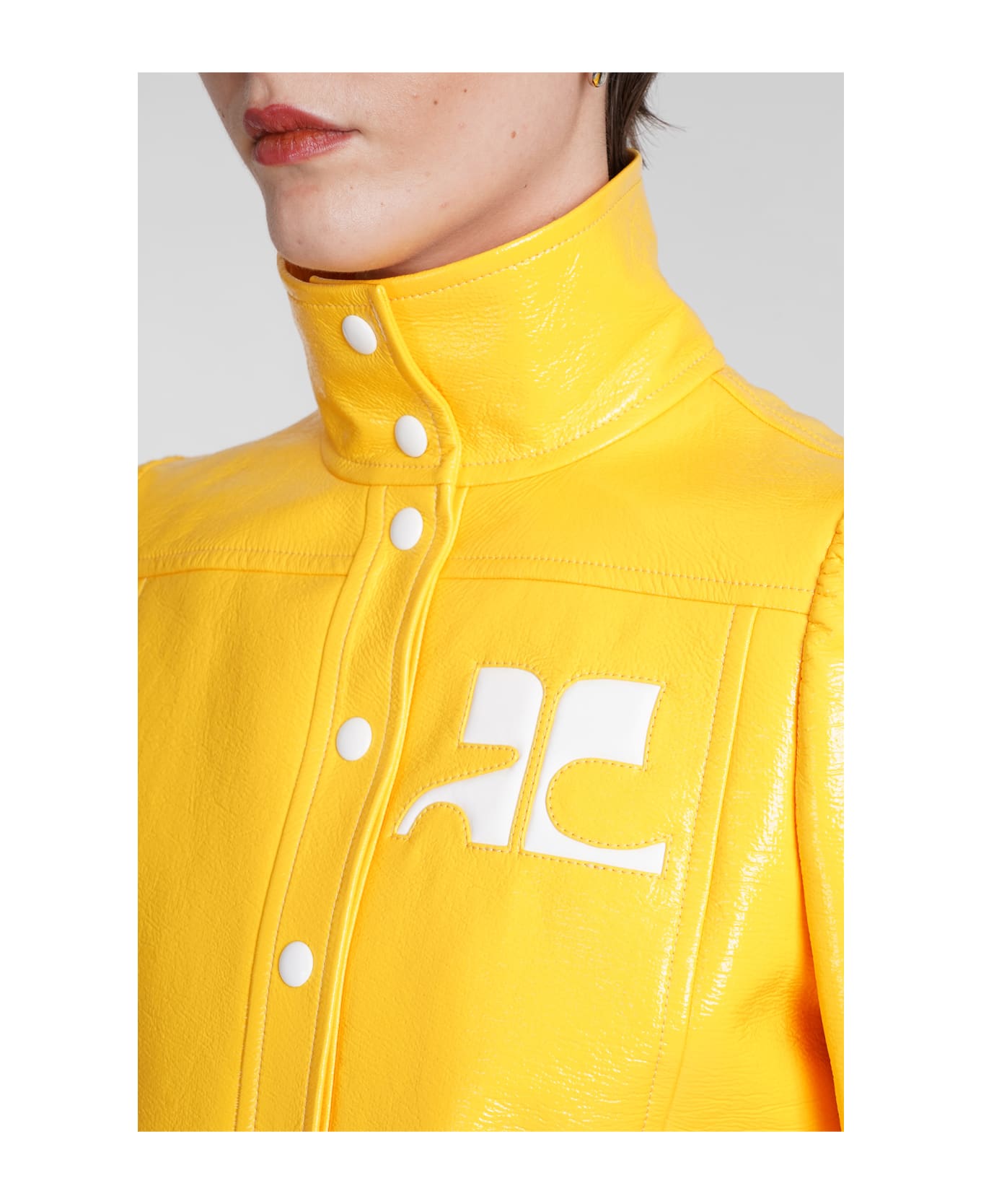 Courrèges Casual Jacket In Yellow Polyuretan - yellow ジャケット