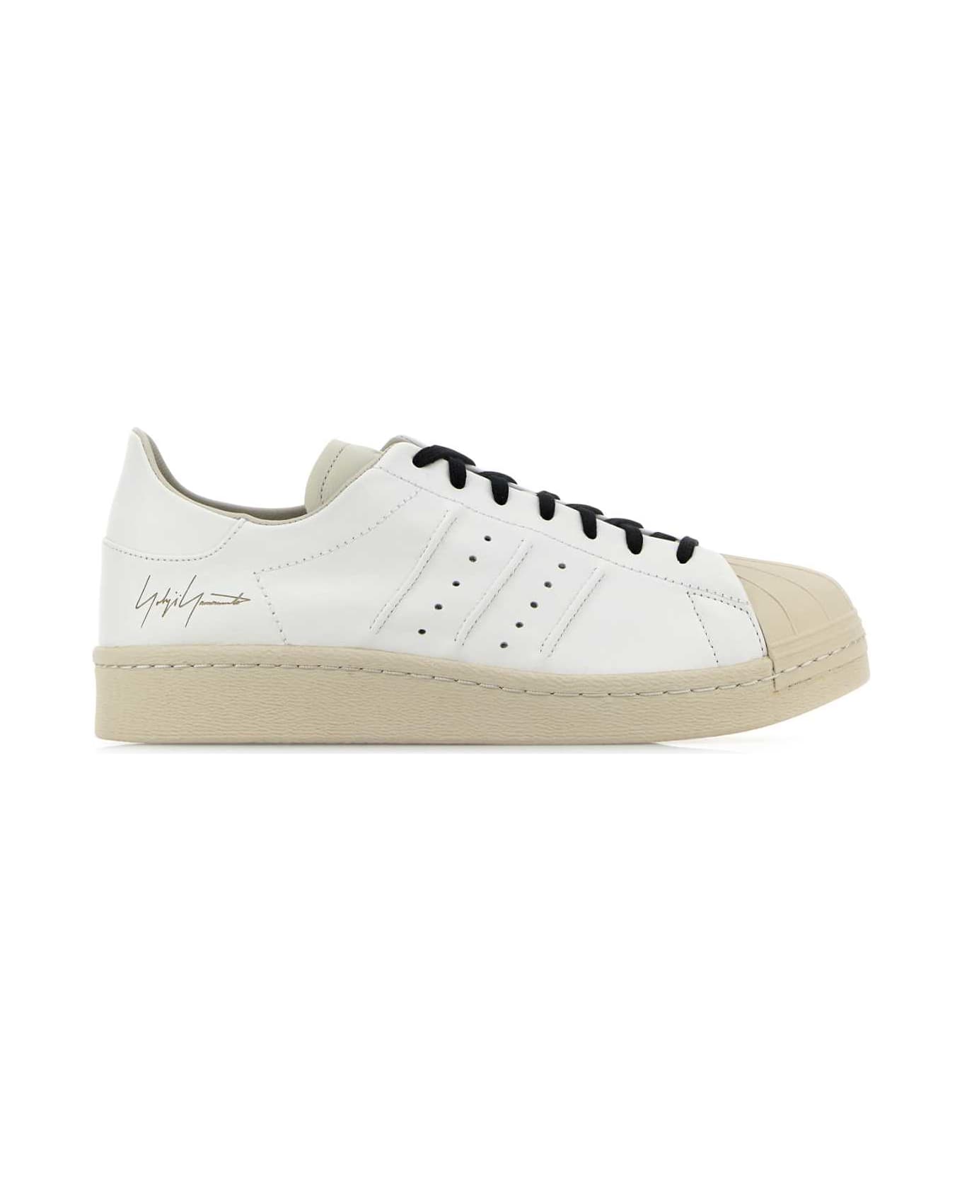 Y-3 Two-tone Leather Y-3 Superstar Sneakers - COREWHITETALCBLACK