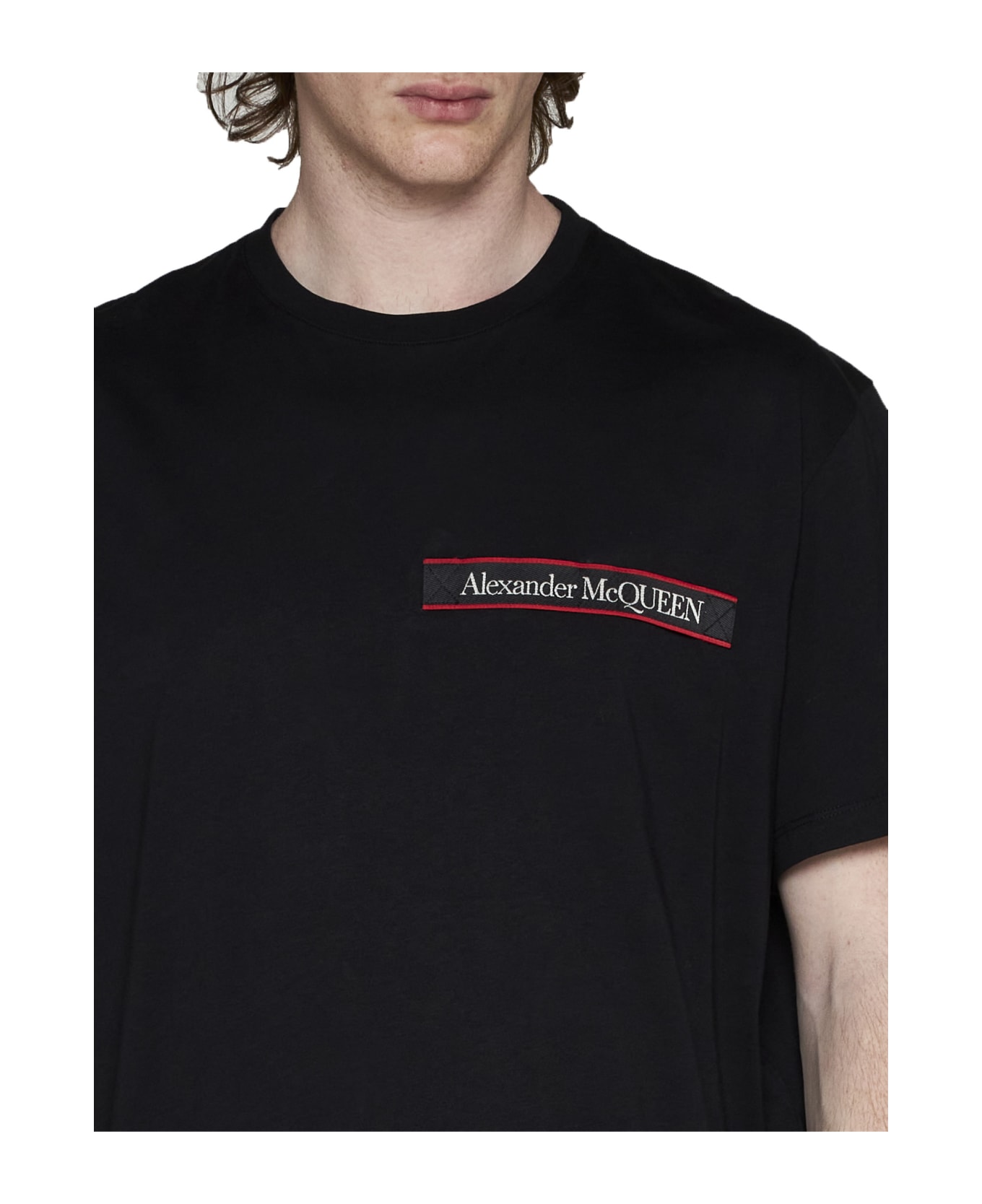 Alexander McQueen Logo Tape T-shirt - Black mix