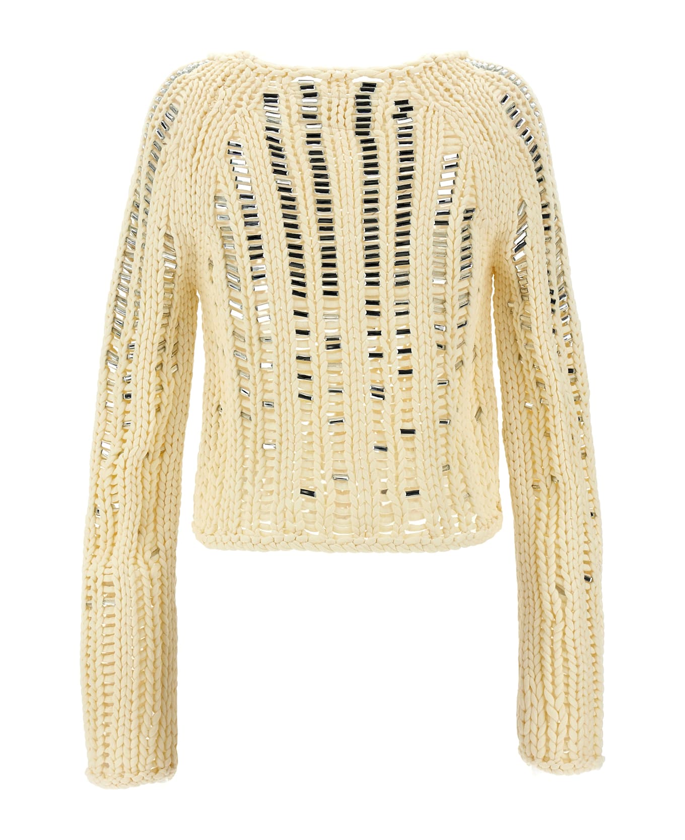 Ermanno Scervino Crystal Sweater - White