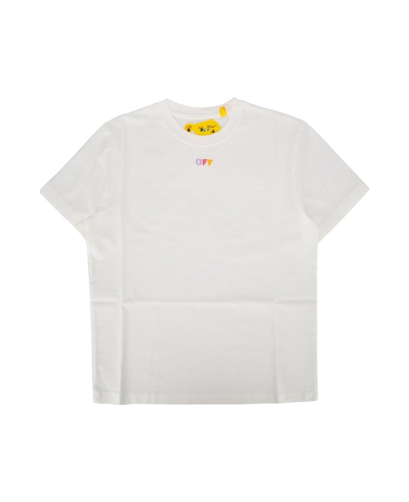 Off-White Logo Printed Crewneck T-shirt - WHITE Tシャツ＆ポロシャツ