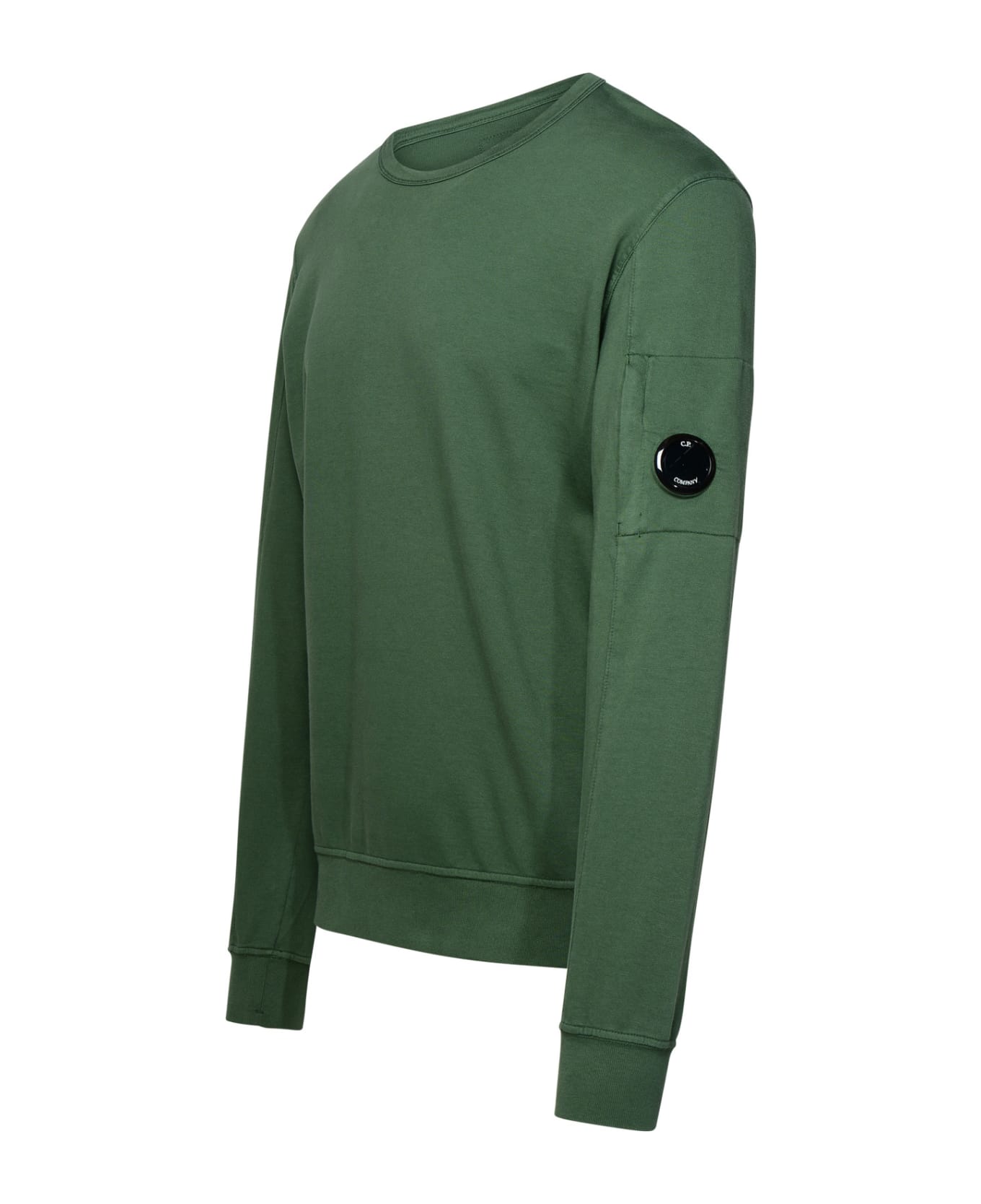C.P. Company 'light Fleece' Green Cotton Sweatshirt - Verde