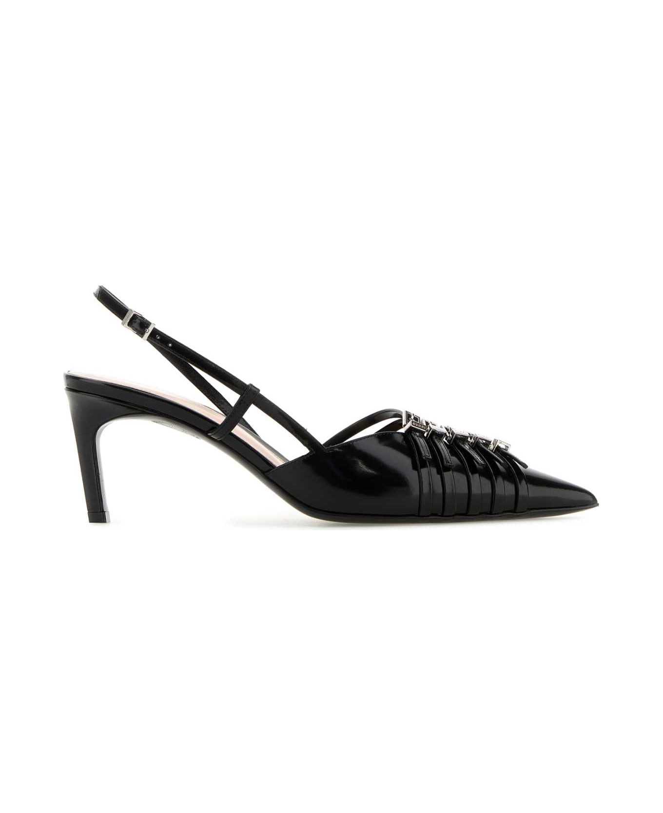 Gucci Black Leather Pumps - NERO ハイヒール