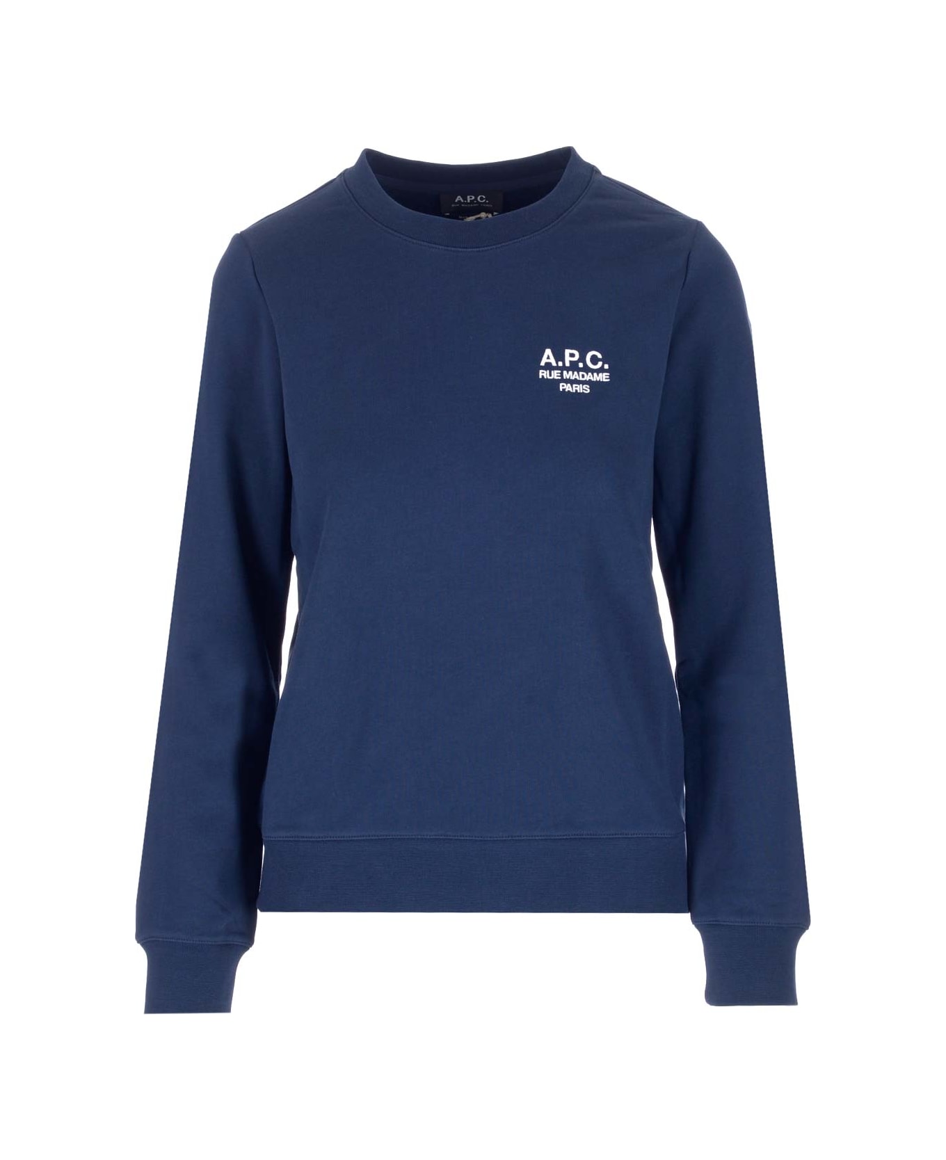 A.P.C. Rue Madame Crewneck Sweatshirt - Blue