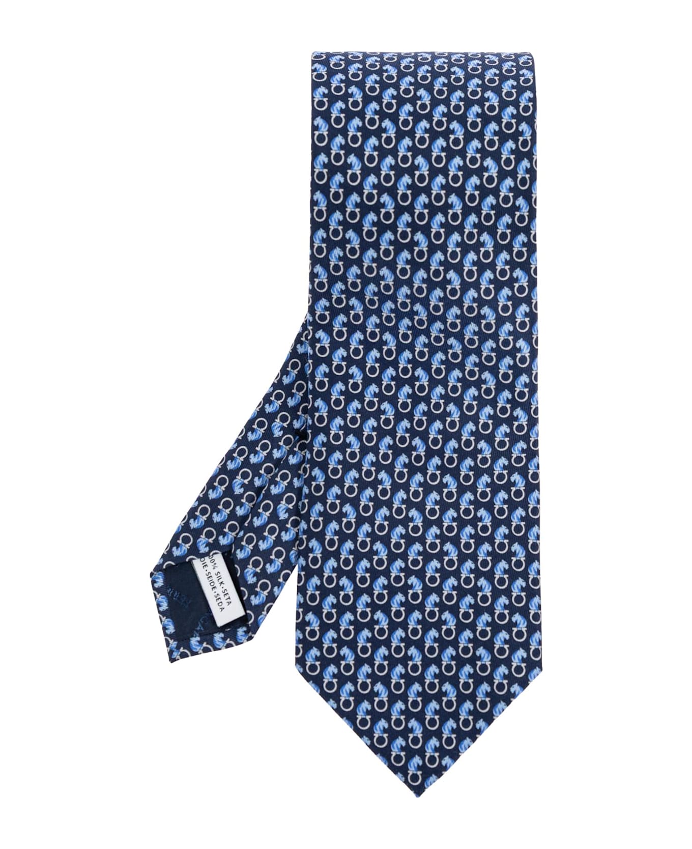 Ferragamo Silk Tie - BLUE