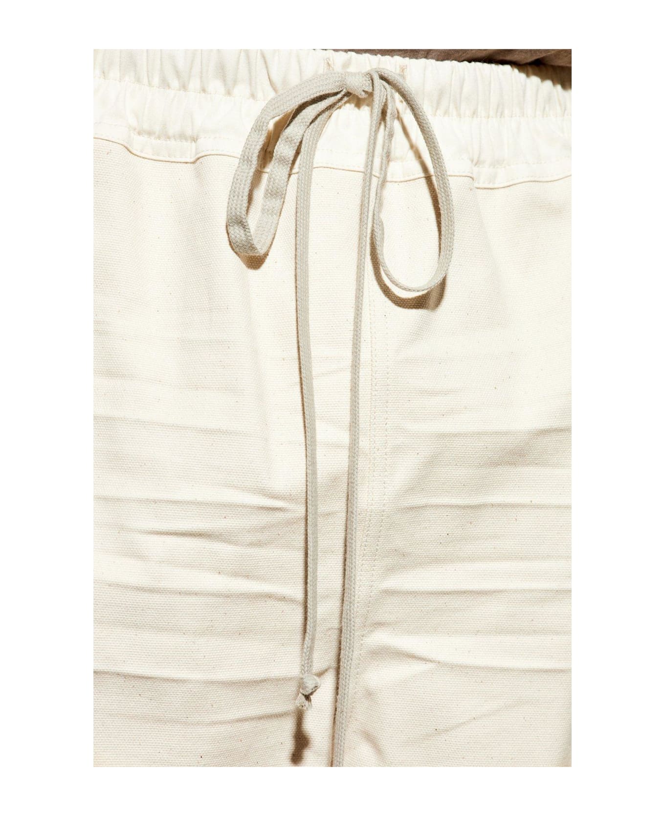 Rick Owens Frayed-edge Drawstring Shorts - Beige