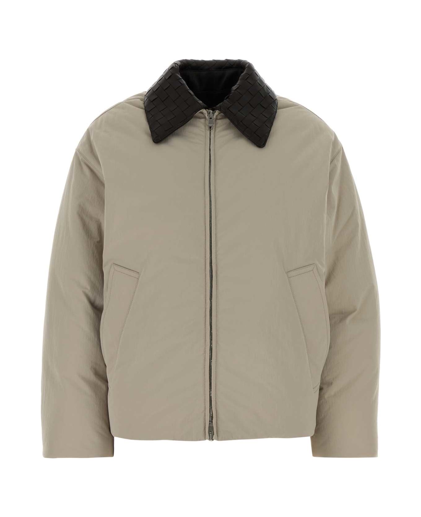 Bottega Veneta Sand Nylon Down Jacket - GREYPUTTY