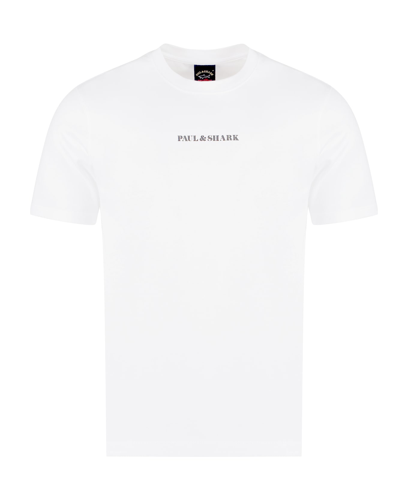 Paul&Shark Logo Cotton T-shirt - White シャツ