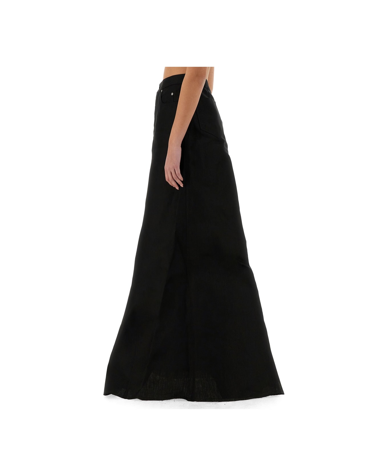 Rick Owens Long Skirt - BLACK