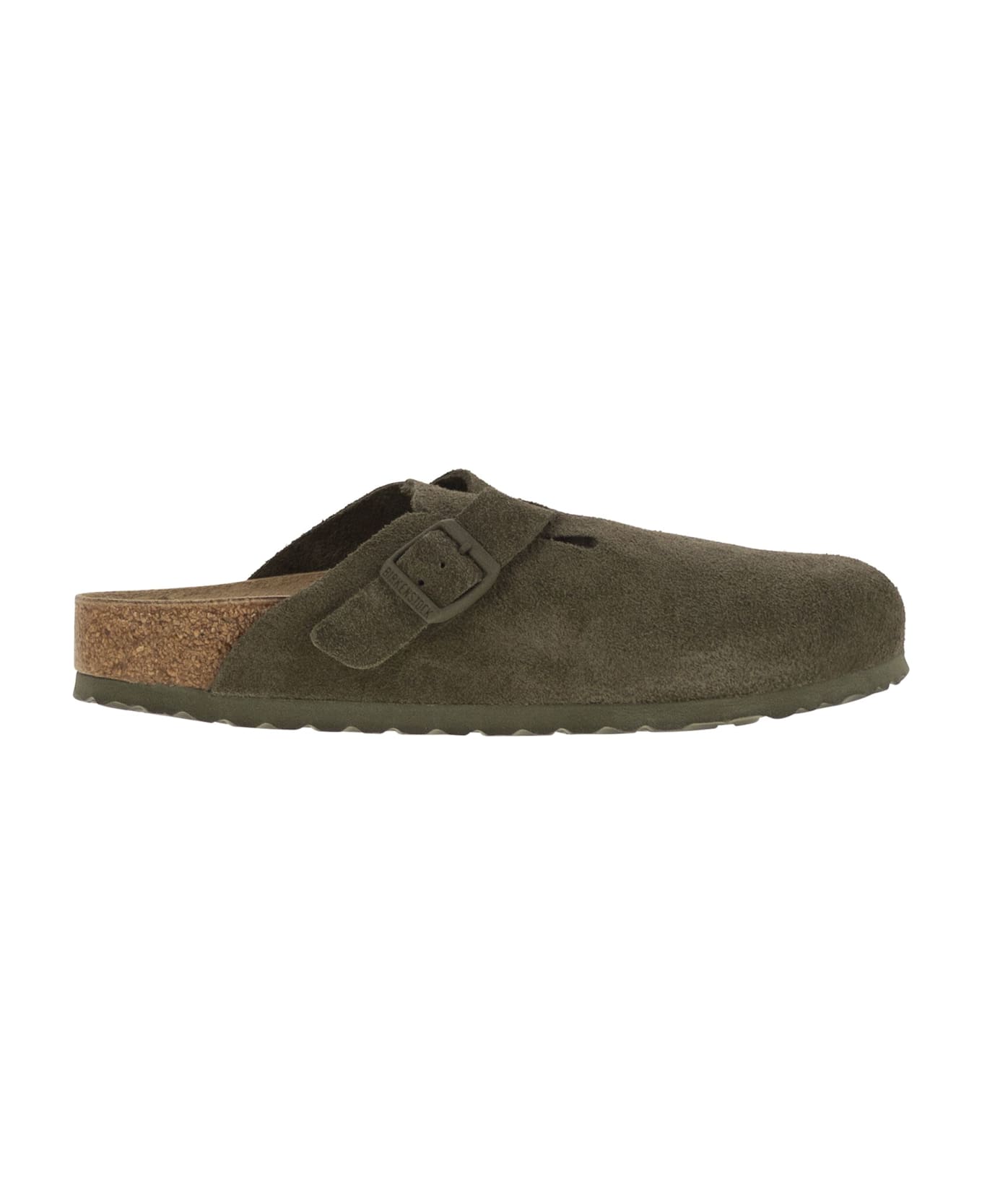 Birkenstock Boston - Suede Sabot - Green