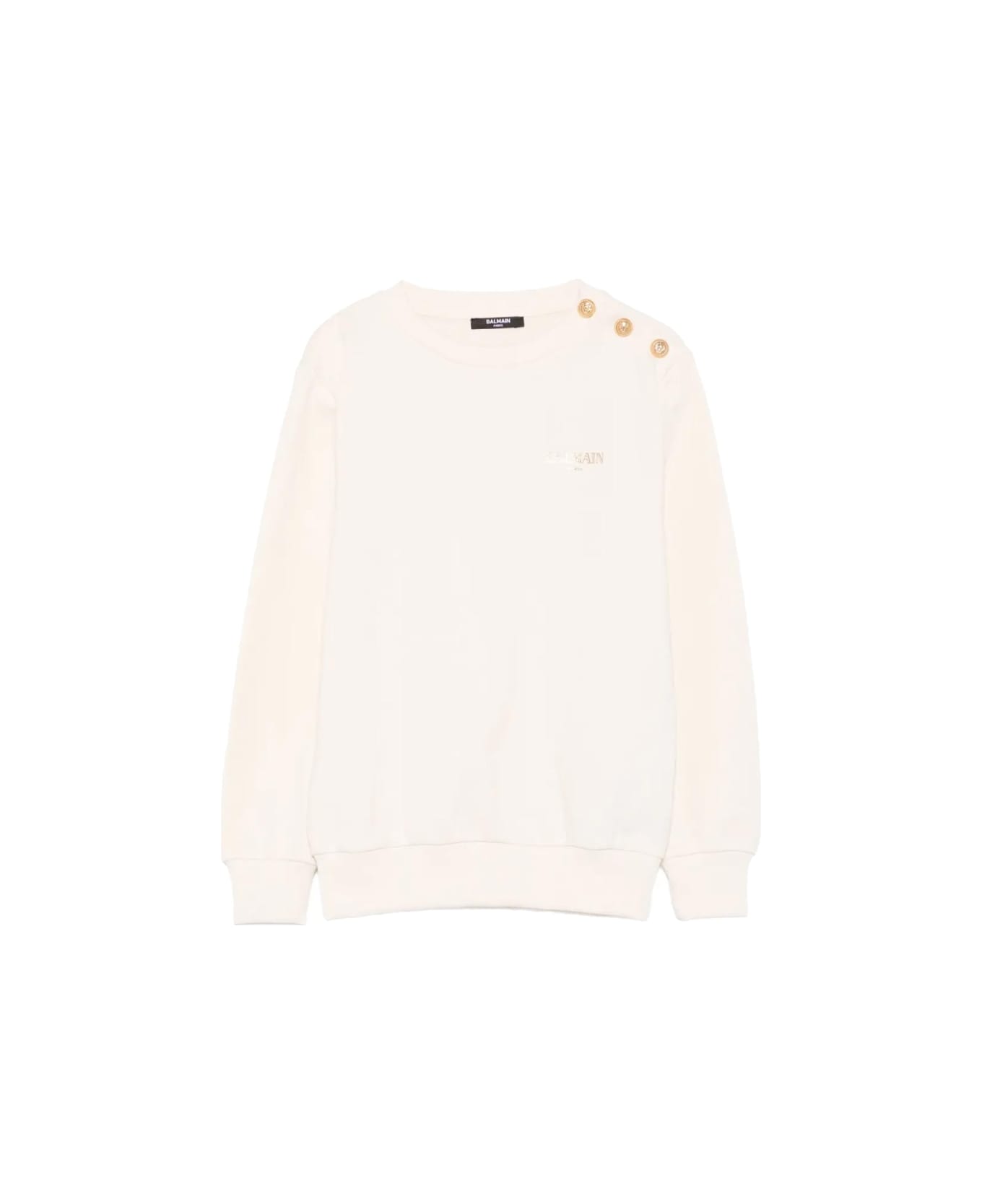 Balmain Sweatshirt With Logo - BLACK