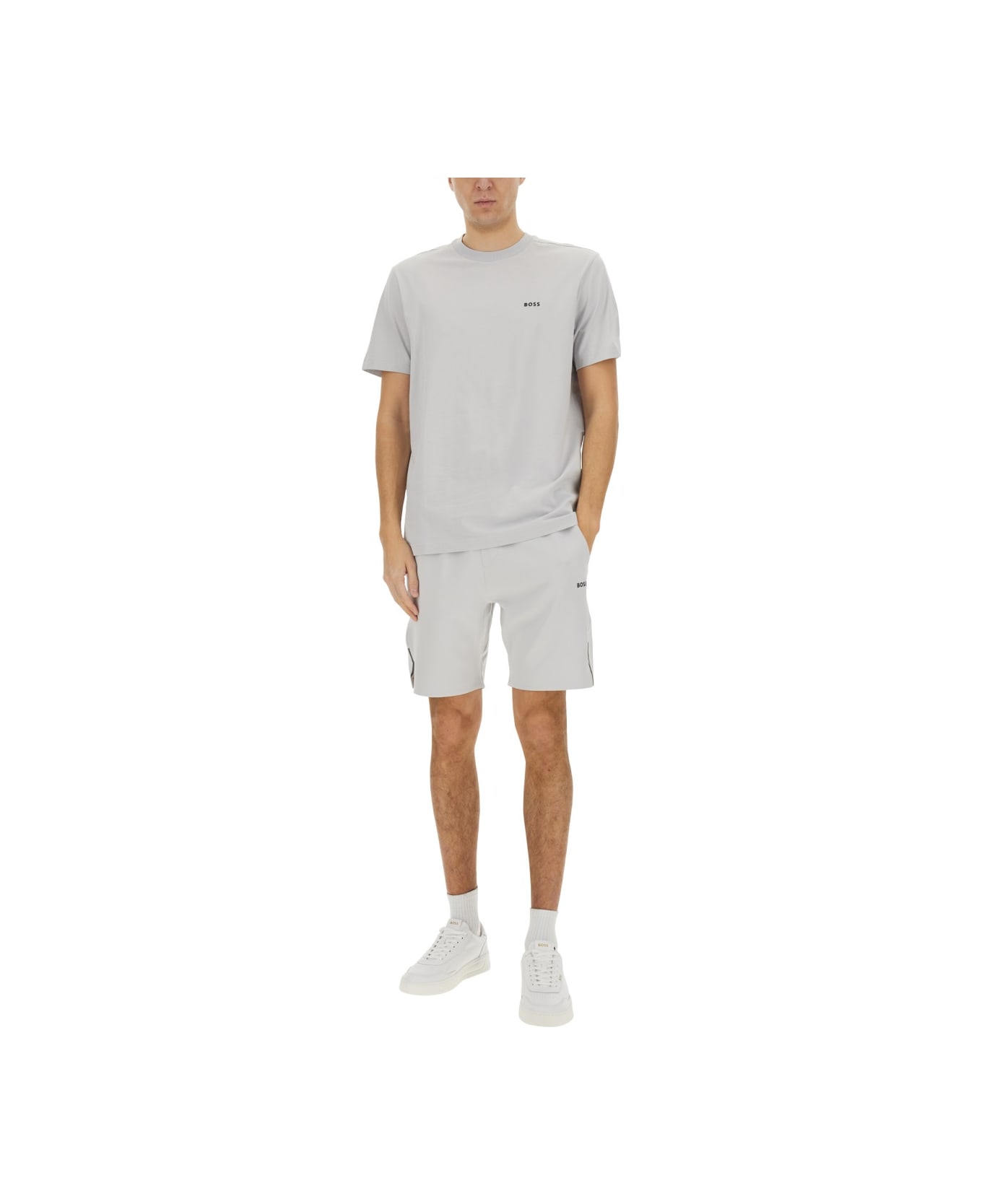 Hugo Boss Technical Fabric Bermuda Shorts - GREY