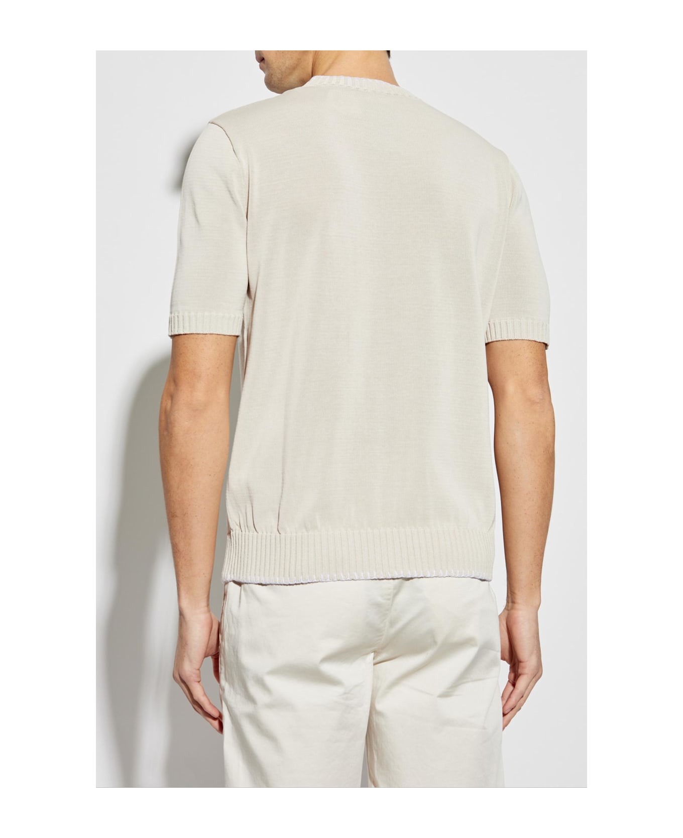 Eleventy Cotton T-shirt - SAND