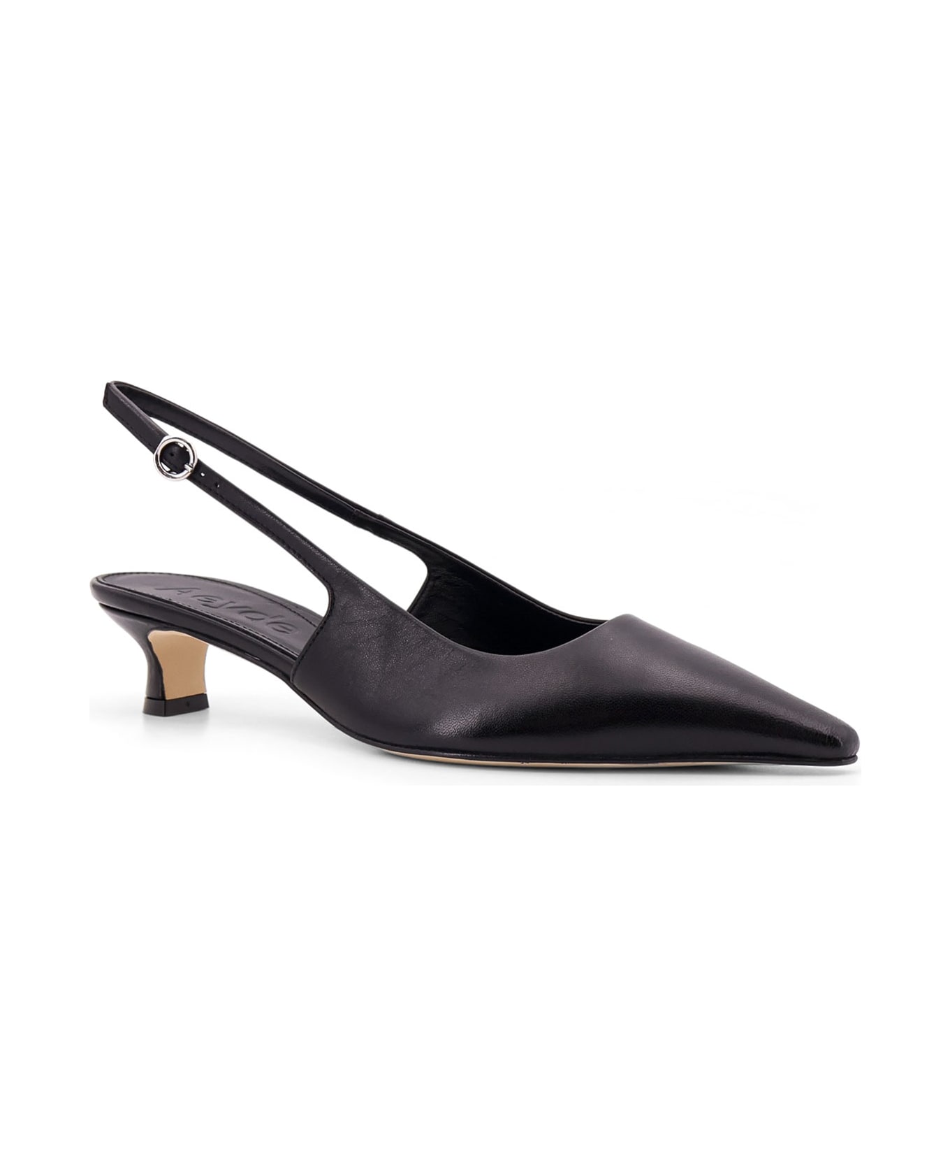 aeyde Catrina Leather Slingback - Black