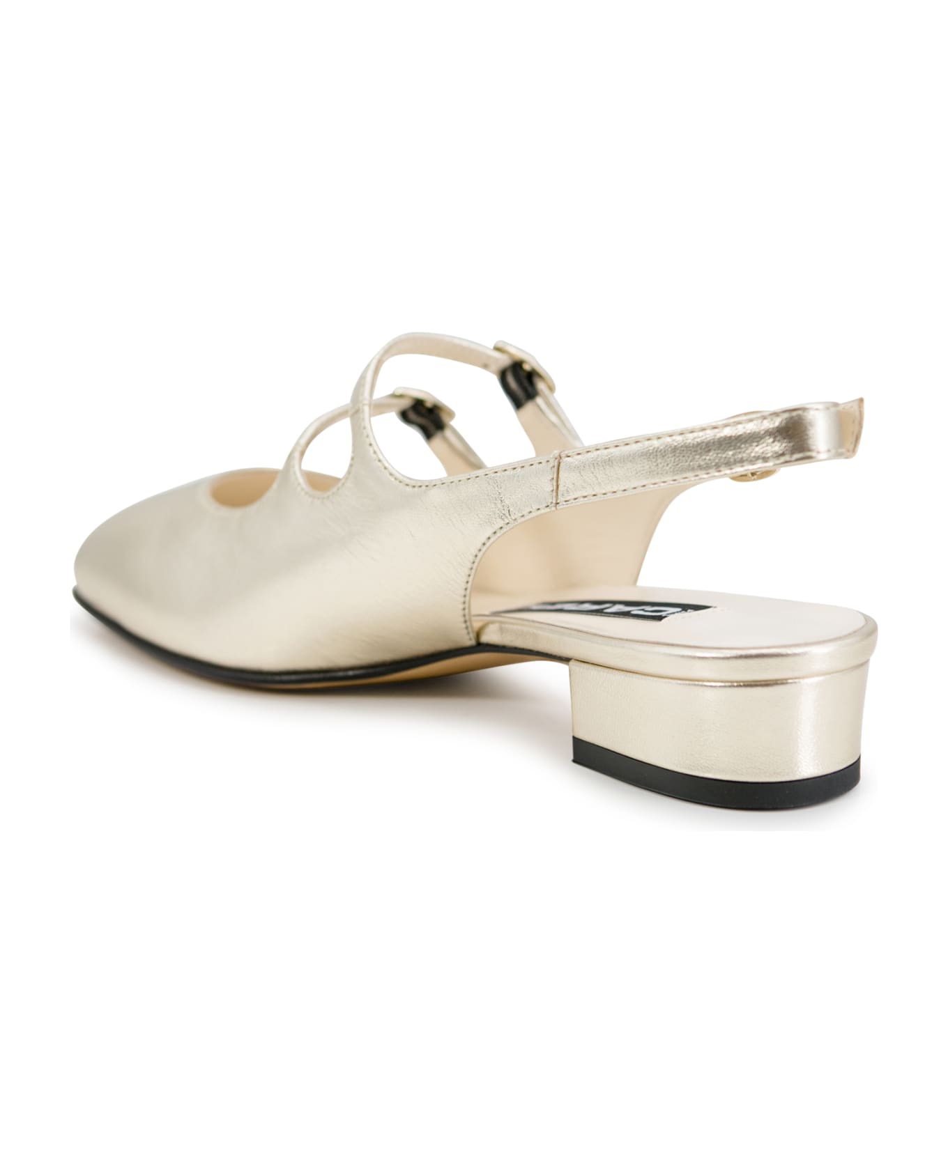 Carel Peche Patent-leather Slingback Pumps - Silver ハイヒール