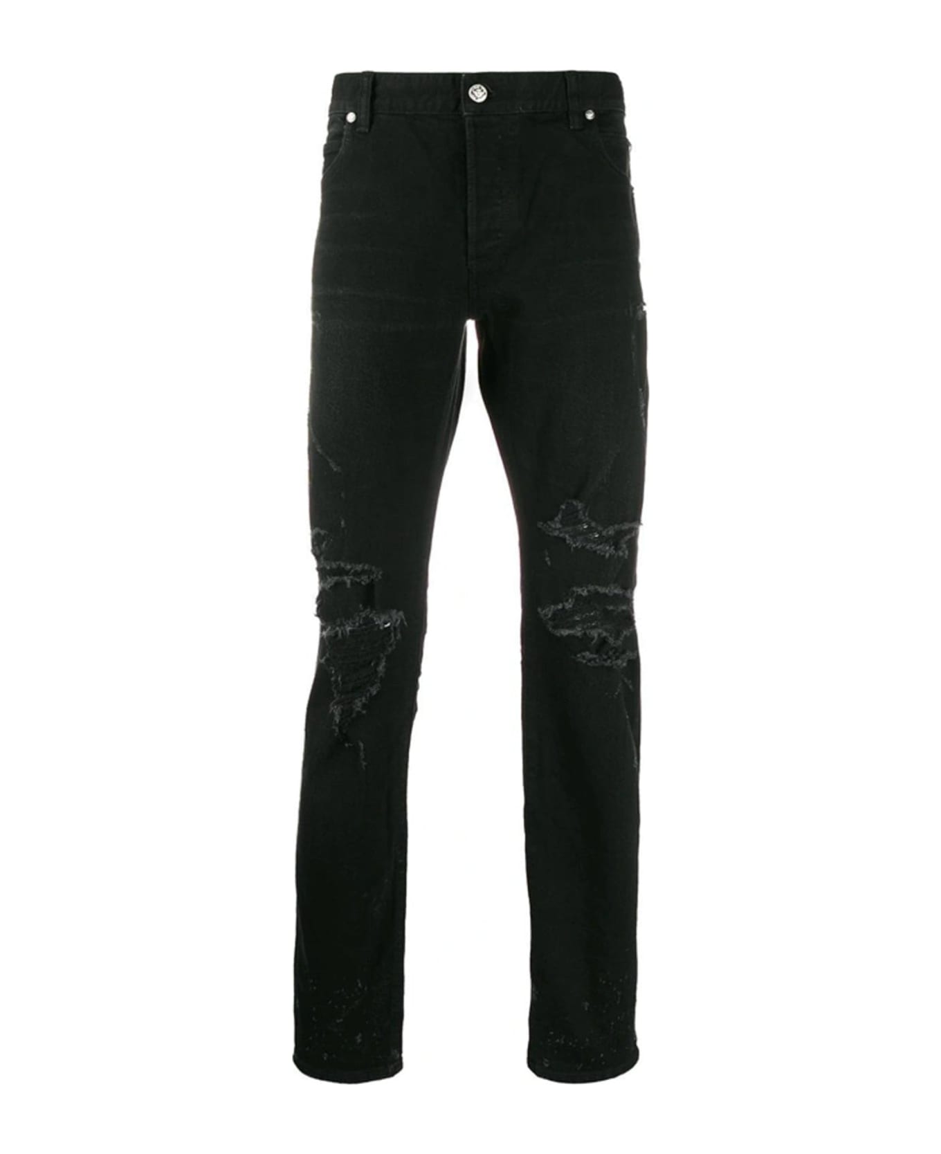 Balmain Cotton Denim Jeans - Black デニム