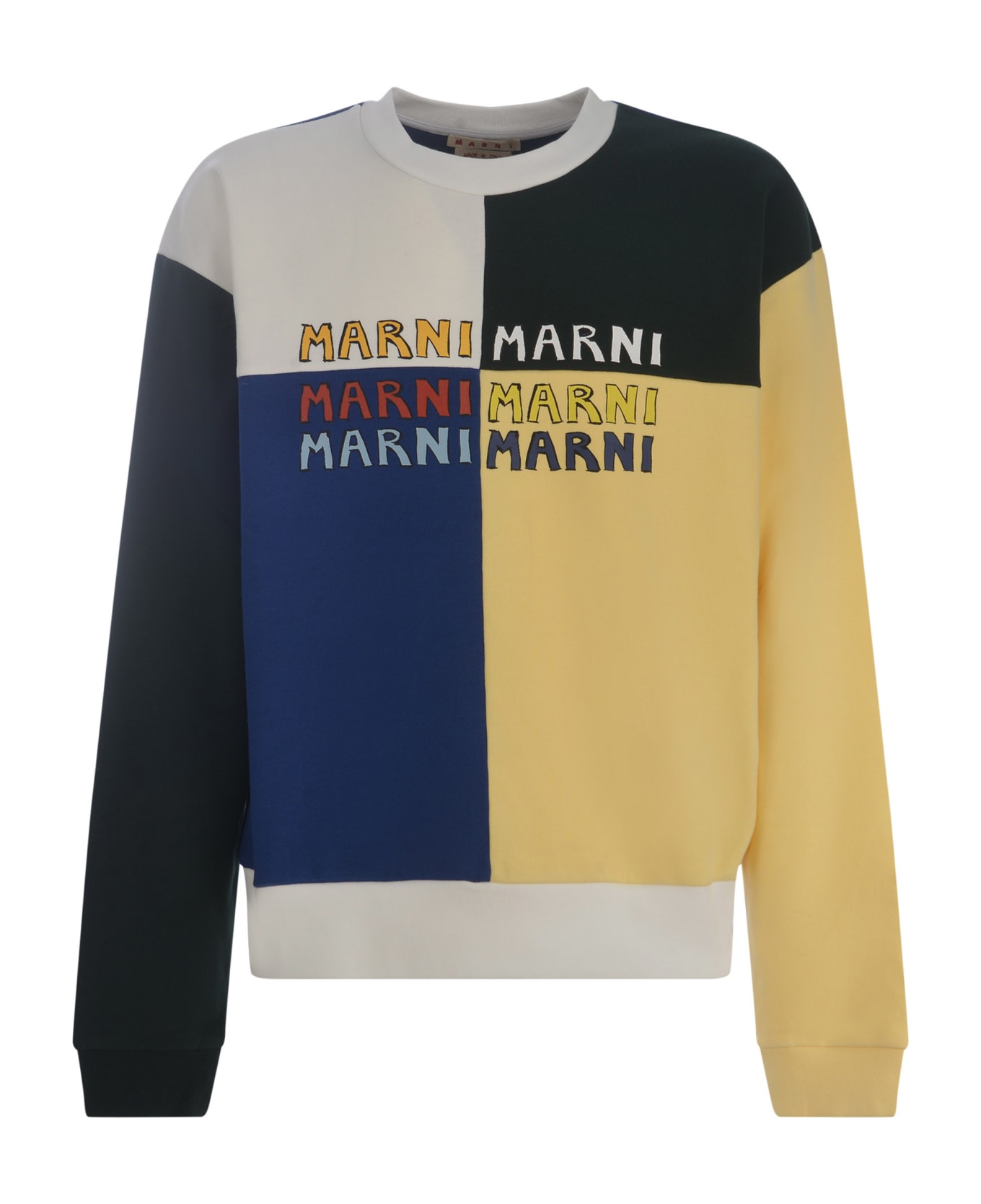 Marni Puzzle Logo Brushed Sweatshirt - MULTICOLOR フリース