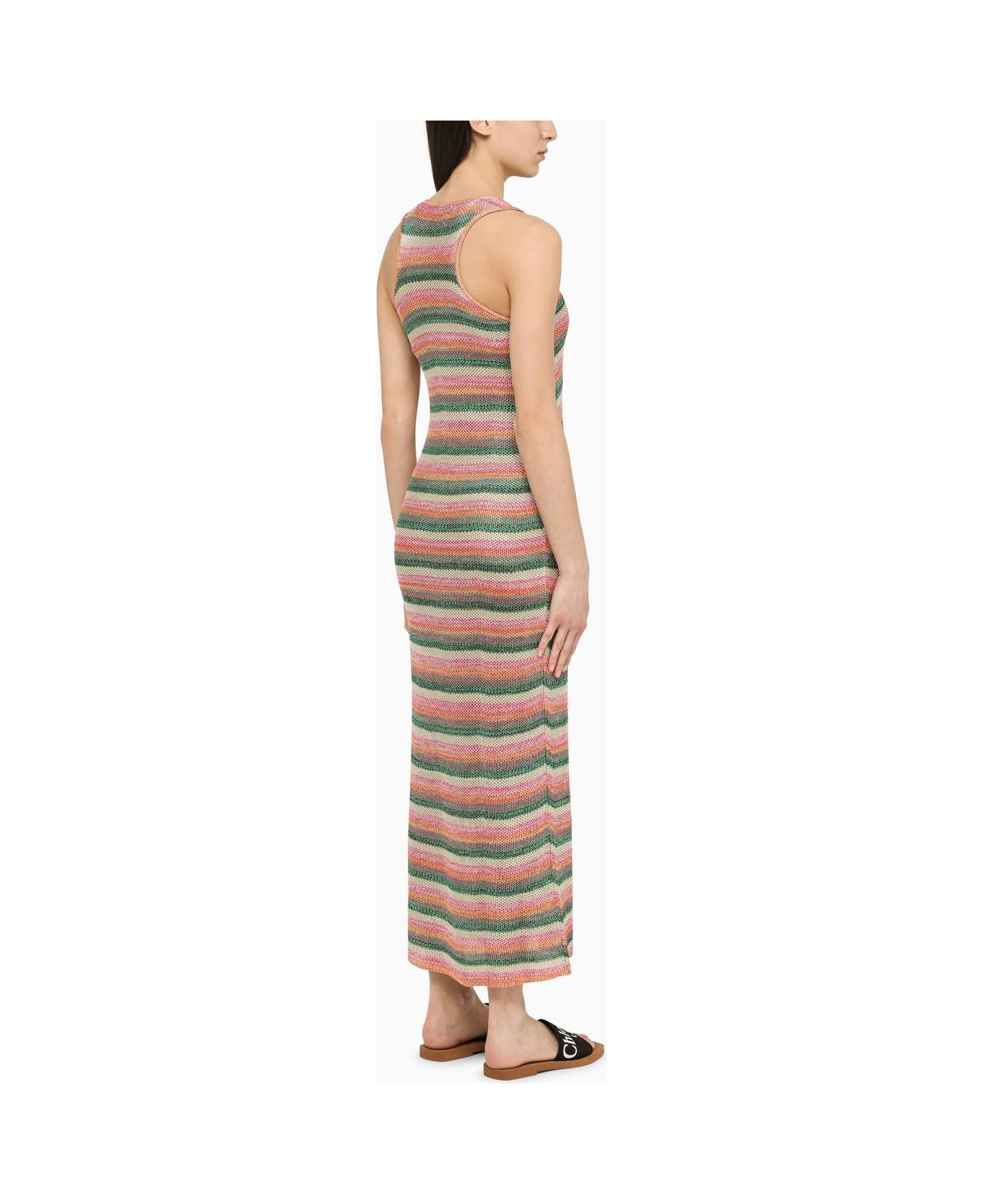 Roberto Collina Multicoloured Striped Long Dress