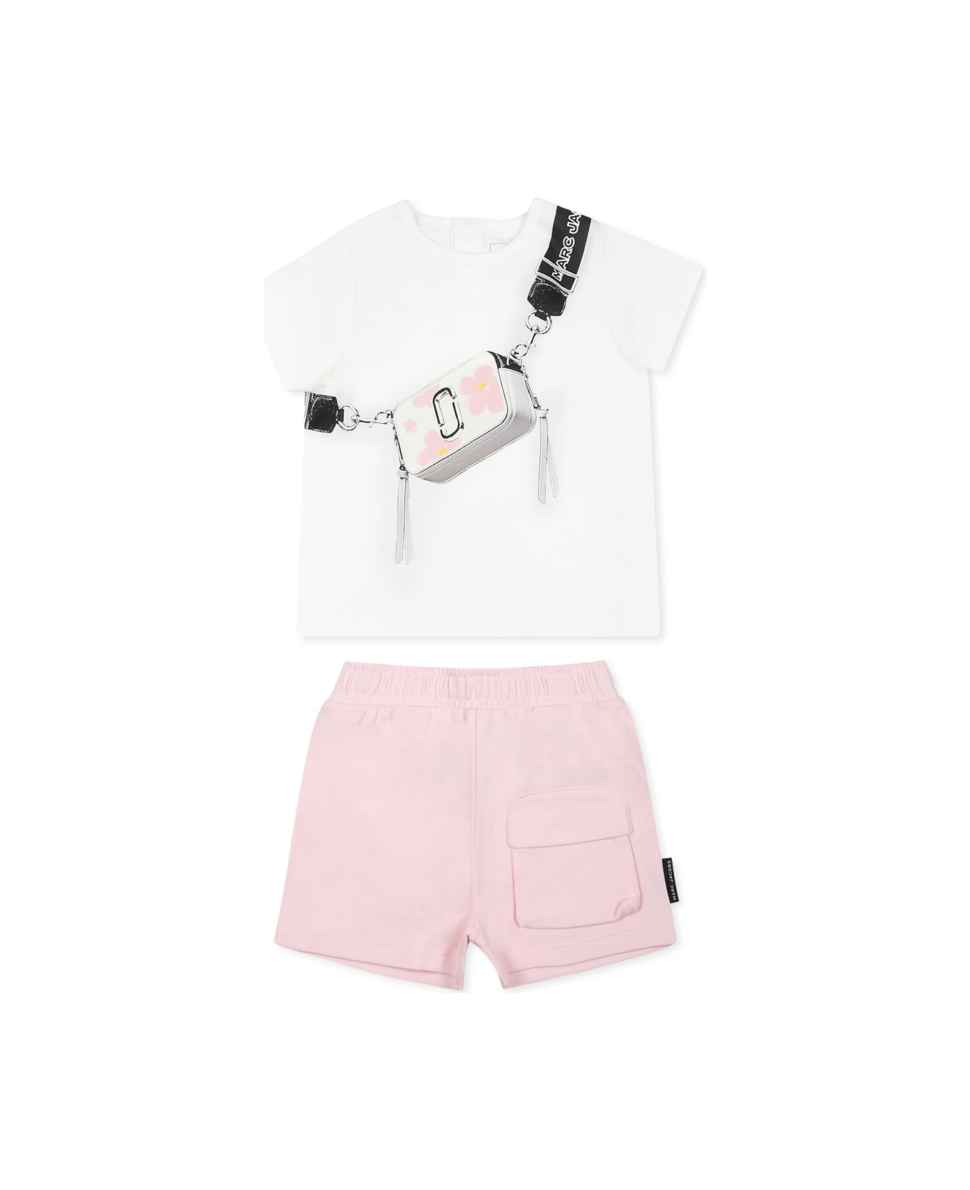 Marc Jacobs Multicolor Suit For Baby Girl With Bag Print - Multicolor