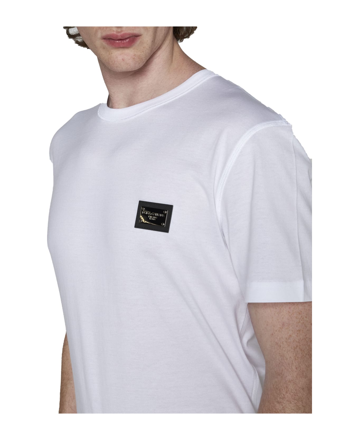 Dolce & Gabbana Logo Plaque T-shirt - White シャツ