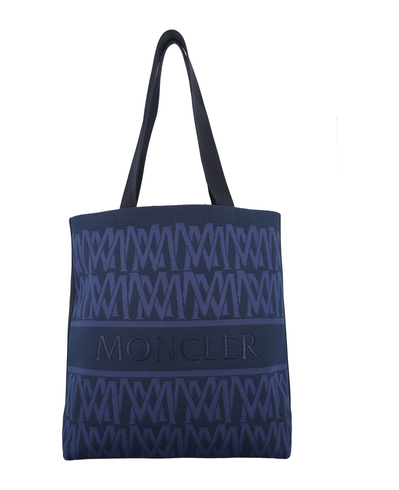 Moncler Monogram Knit Tote Bag - BLUE トートバッグ