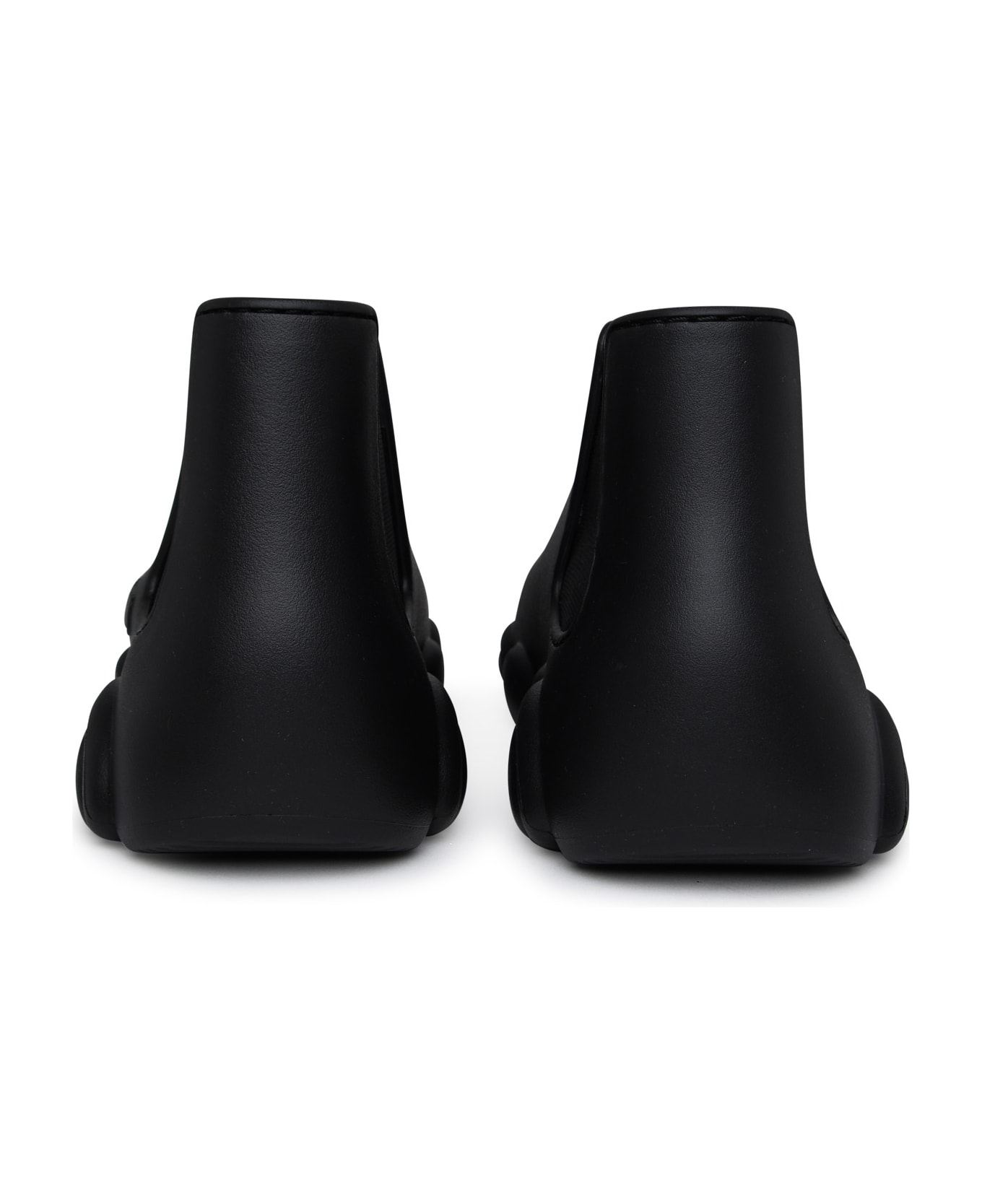 Moschino Black Rubber Ankle Boots - Black