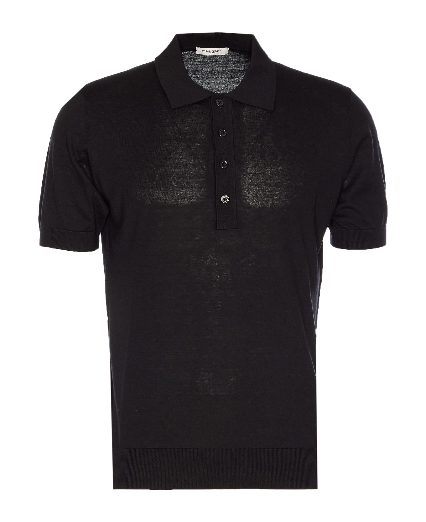 Paolo Pecora Knit Polo - Black