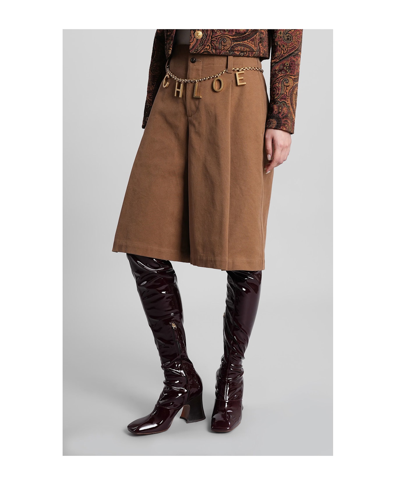 Chloé Shorts In Brown Cotton - brown
