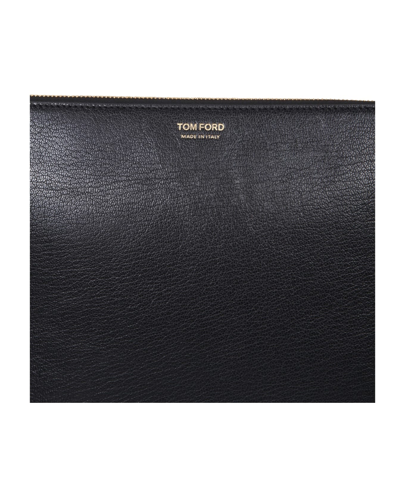 Tom Ford Flat Leather Pouch - NERO