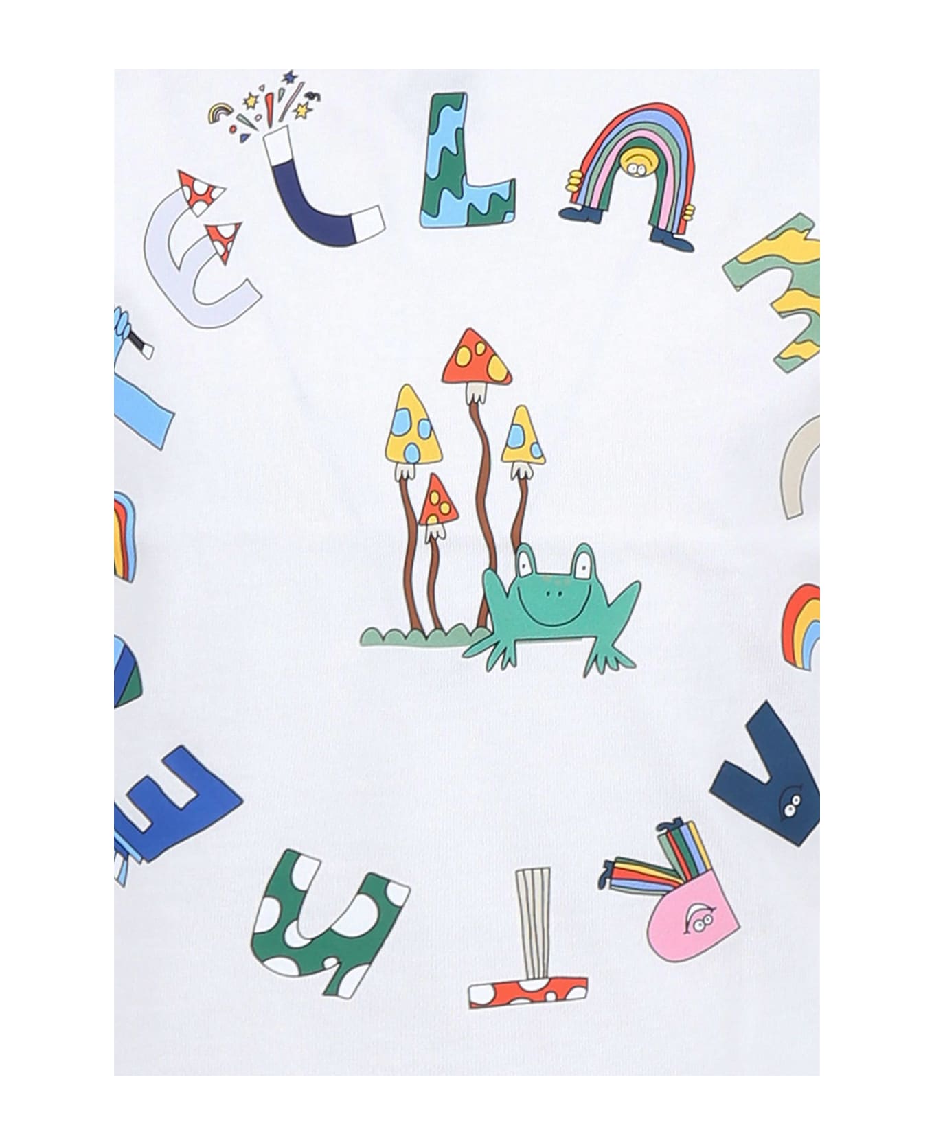 Stella McCartney Kids White T-shirt For Boy With Forest - White