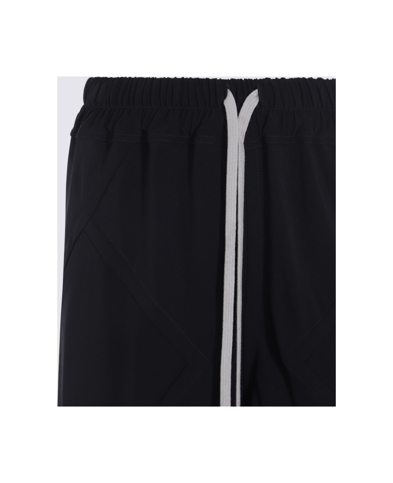 Rick Owens Black Cotton Pants - Black