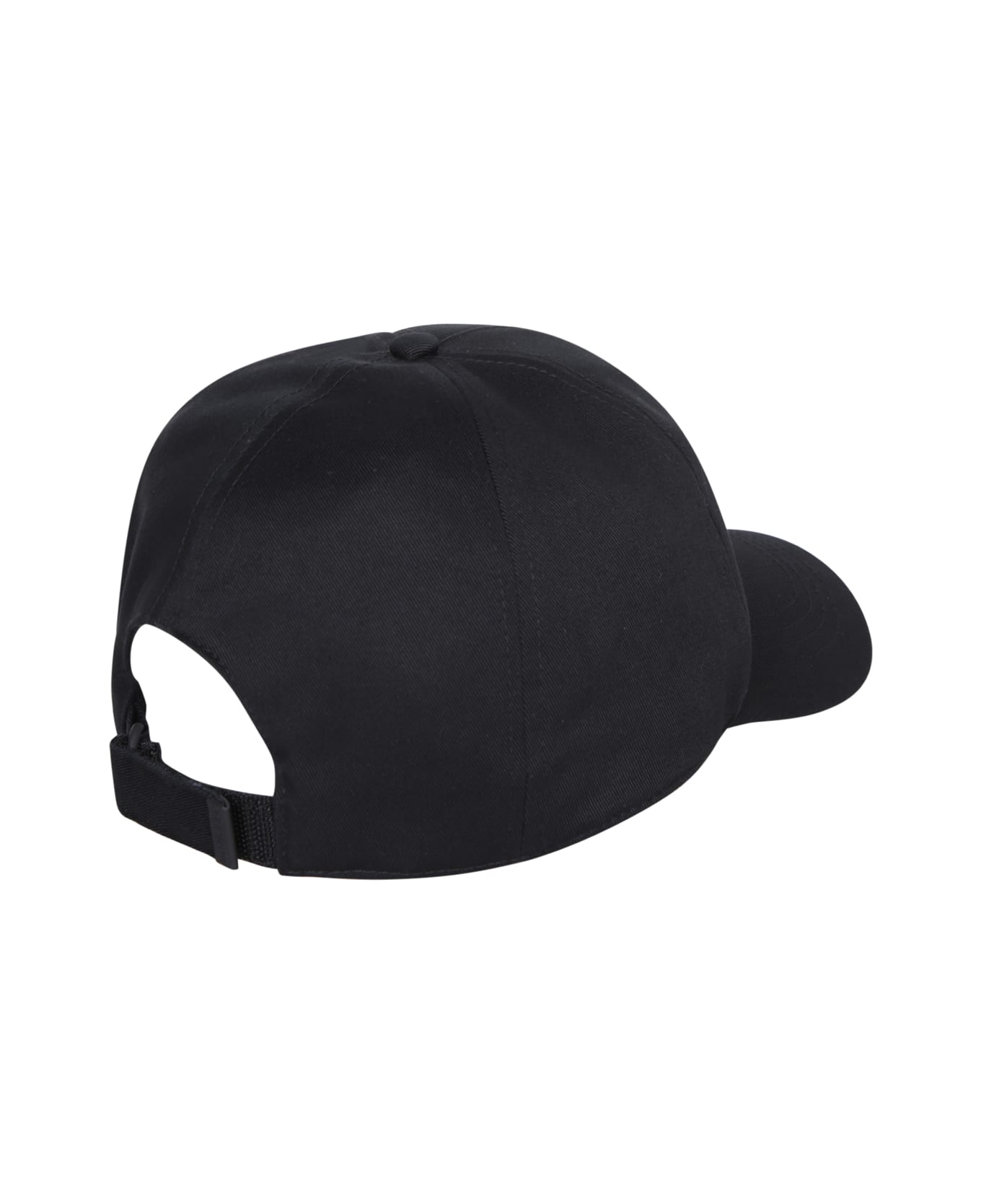 Moncler Grenoble Black Baseball Hat With Embossed Logo - Black
