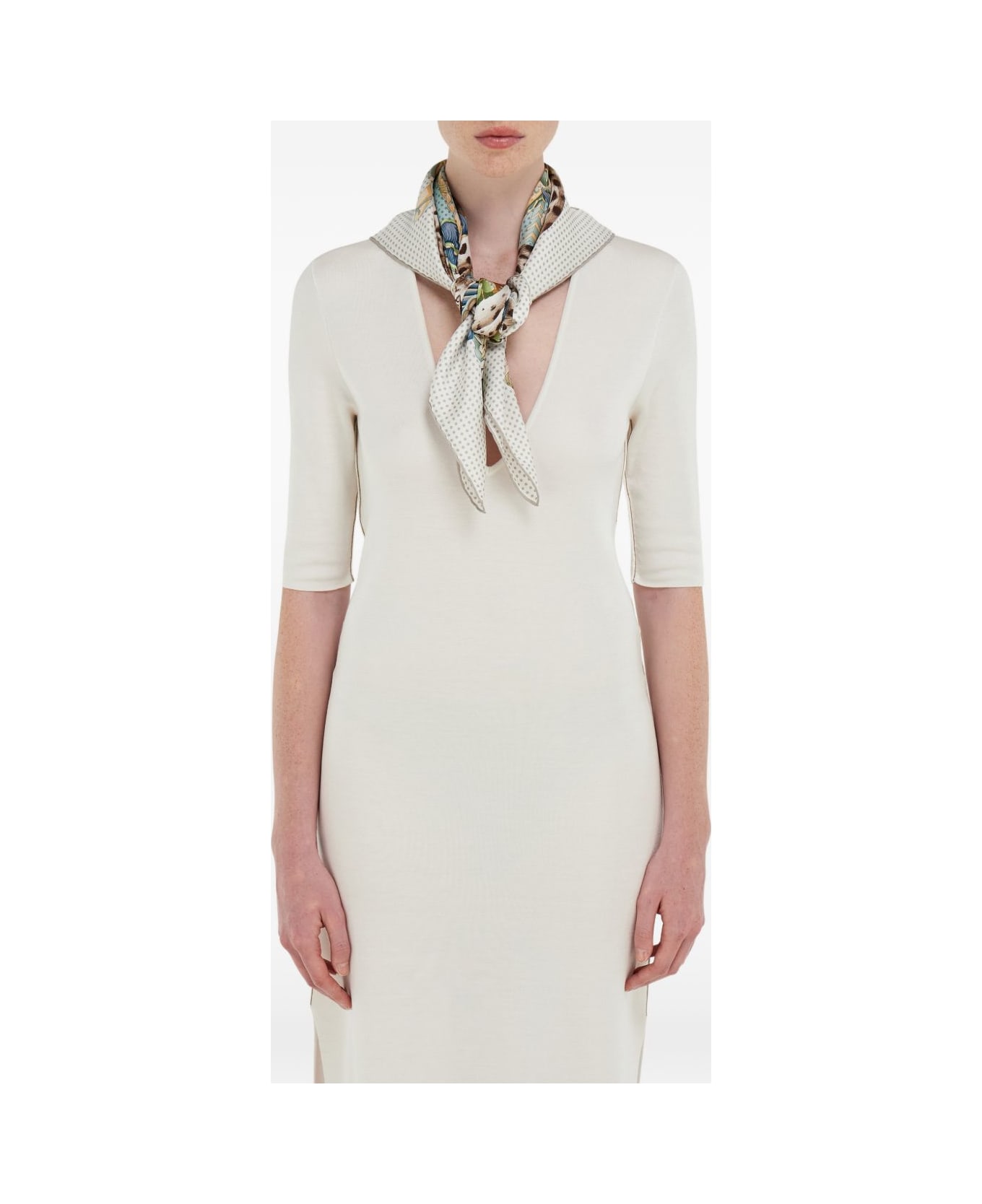 Ferragamo Printed Silk Foulard - Green