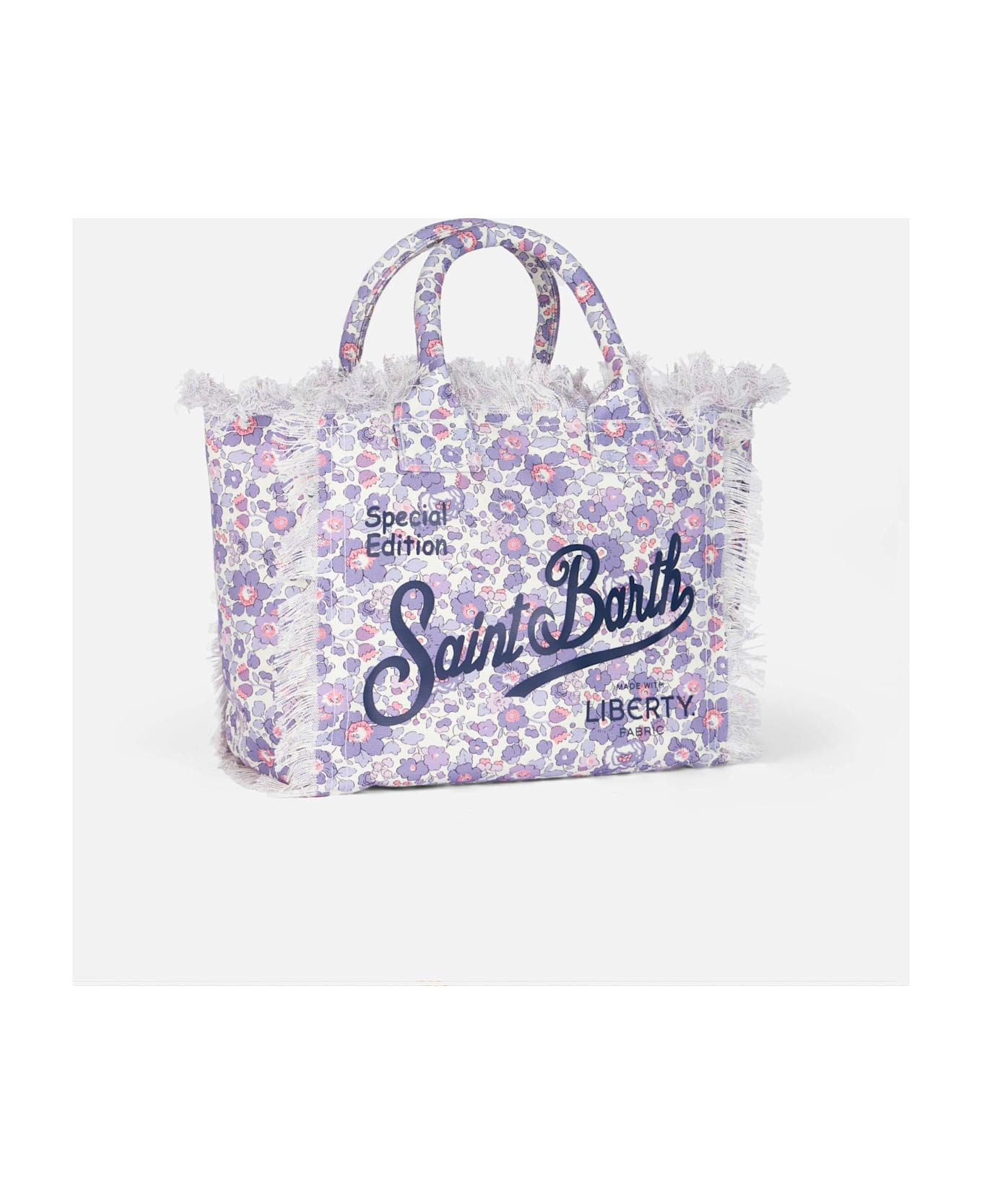 MC2 Saint Barth Betsy Cotton Canvas Colette Liberty Handbag |made With Liberty Fabric - PINK