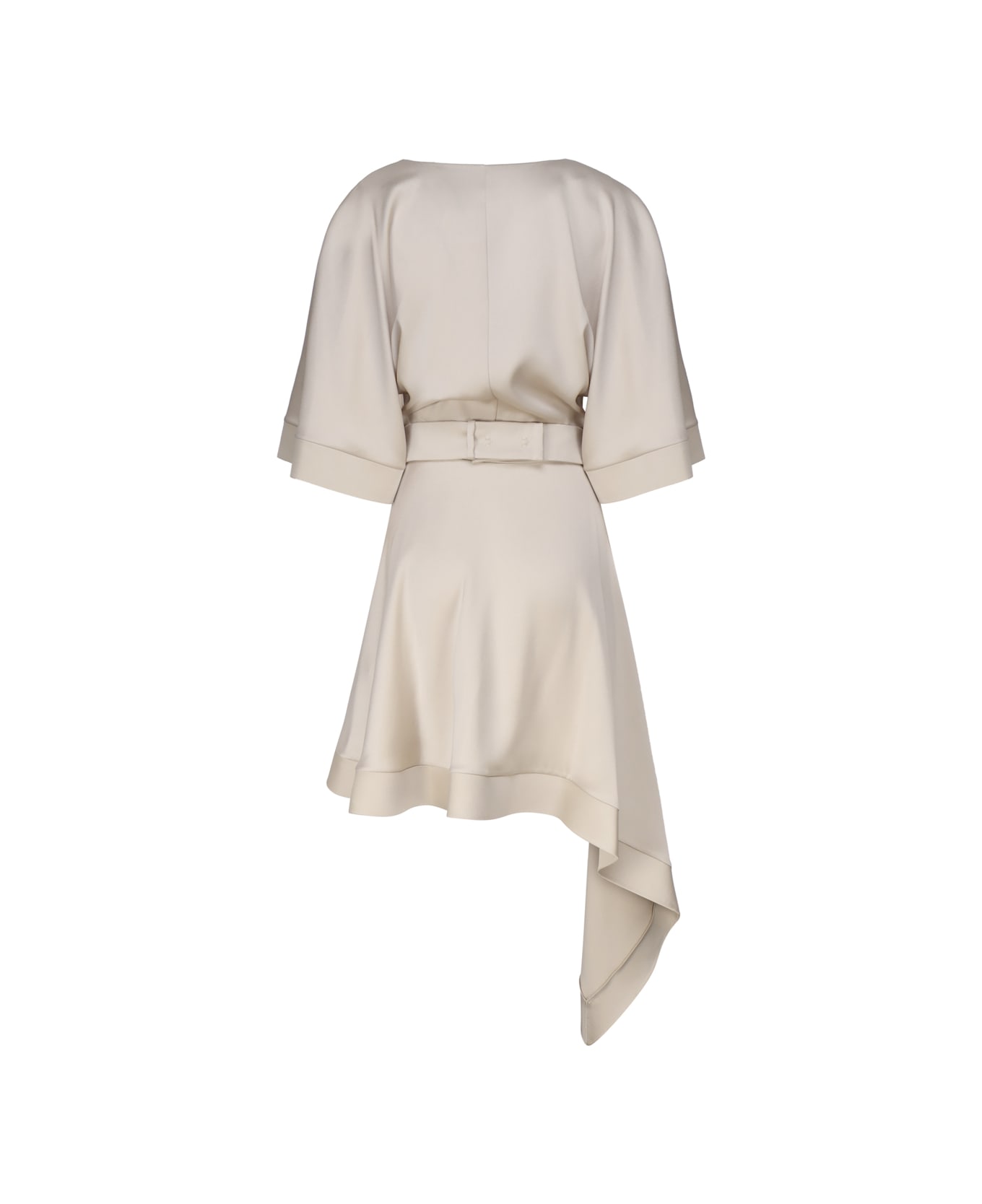 Genny Dress With Asymmetrical Skirt - Grey