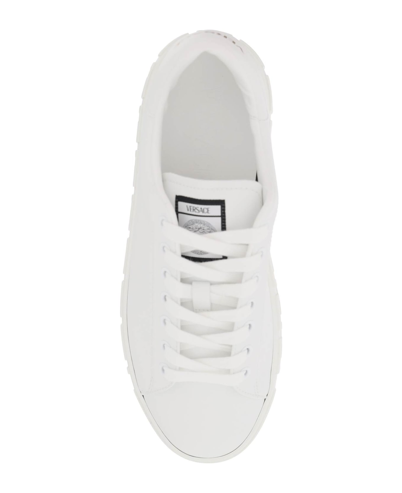 Versace White Leather Sneakers - White