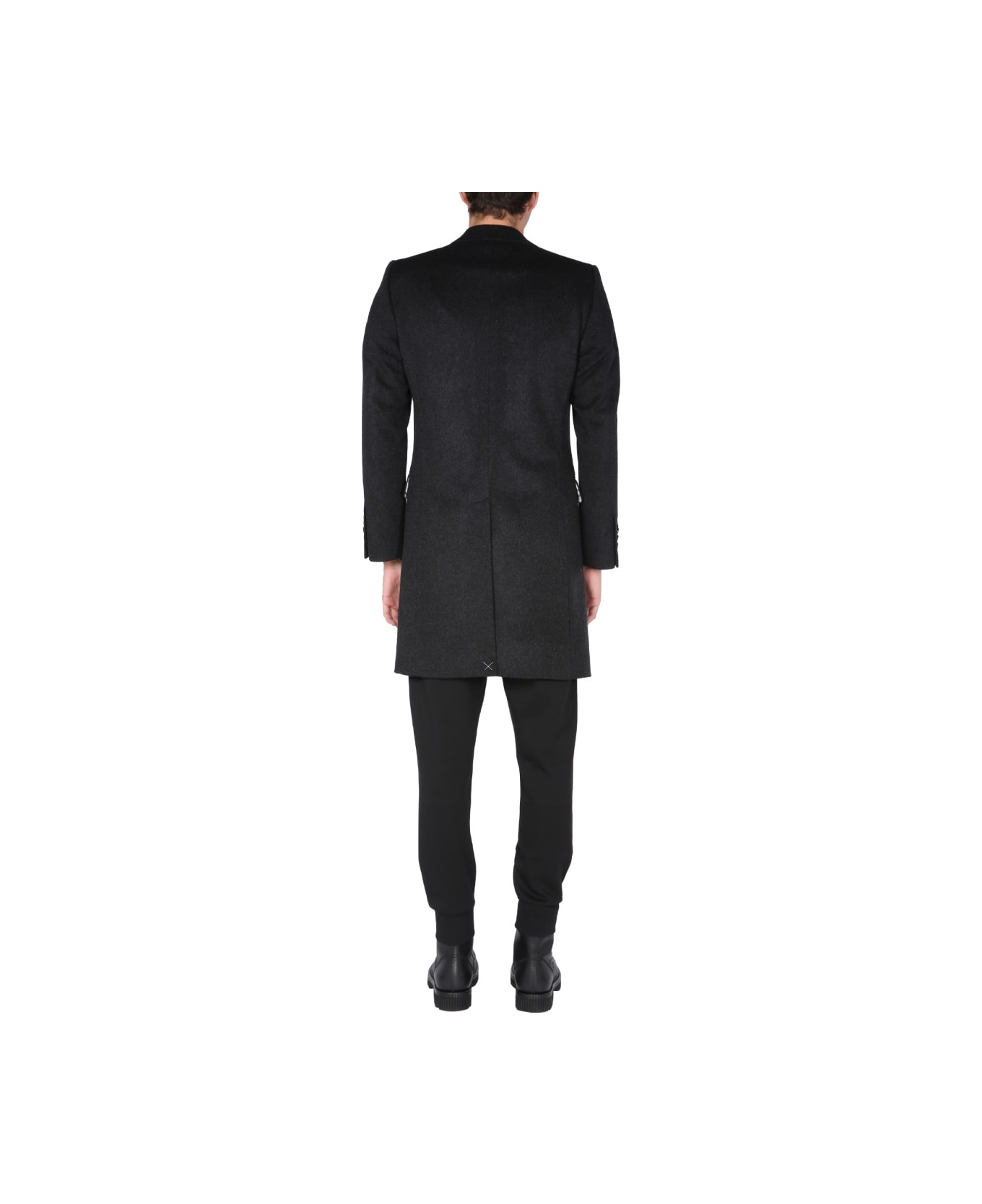 Dolce 
Gabbana Single-breasted Velours Coat - GREY