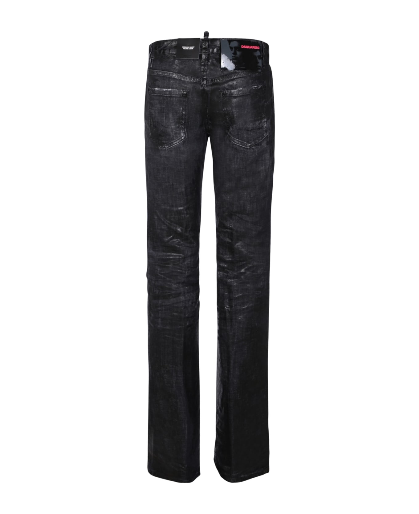 Dsquared2 Coated Skinny Jeans - Black デニム